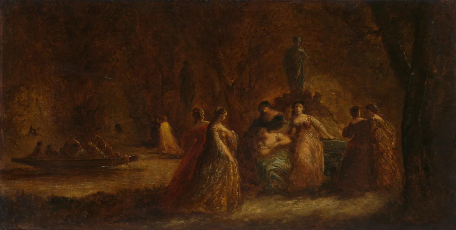 Fiesta campestre en el bosque, de Adolphe Monticelli