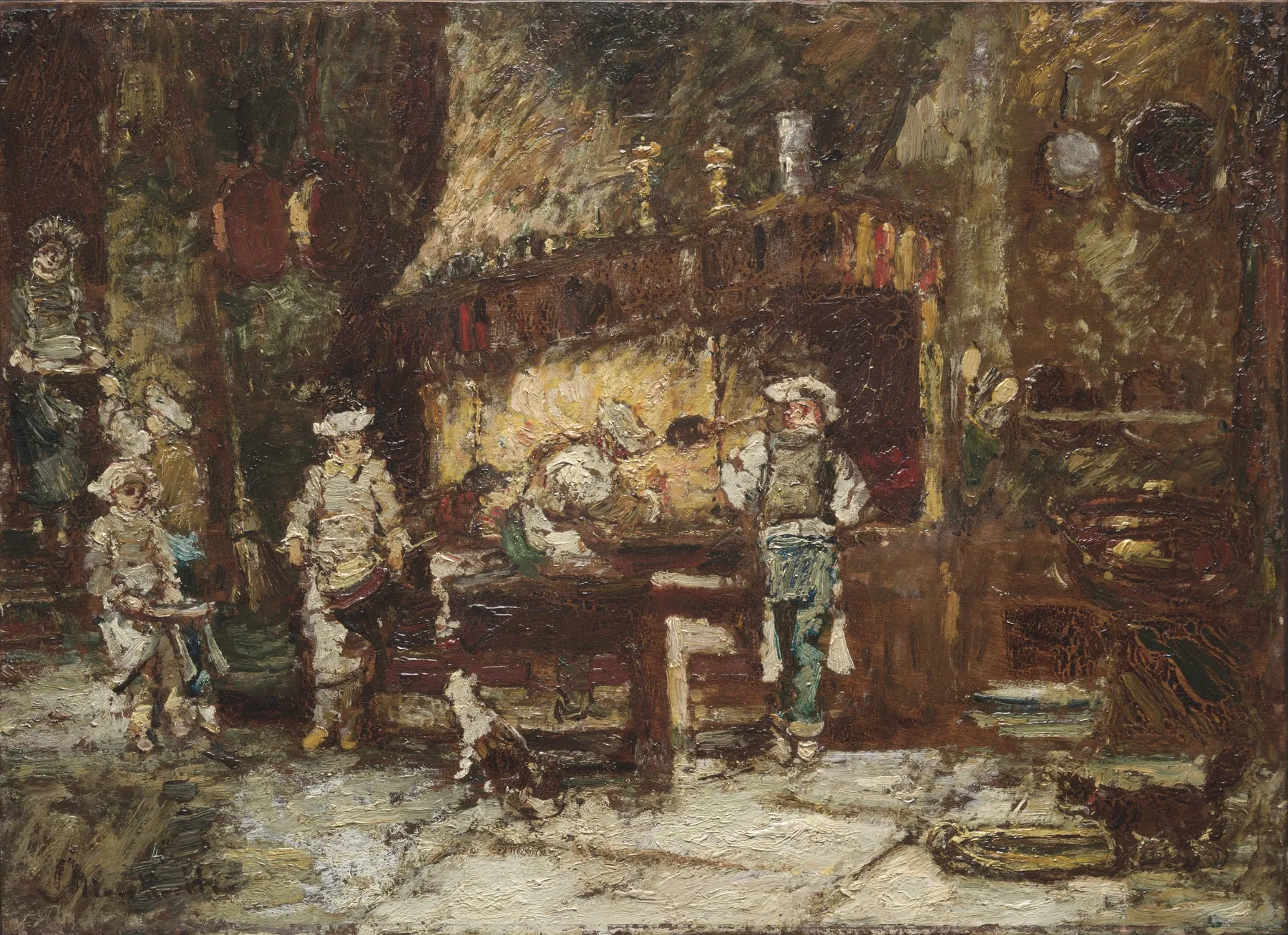 La cocina de la Rôtisserie des Deux Paons, de Adolphe Monticelli