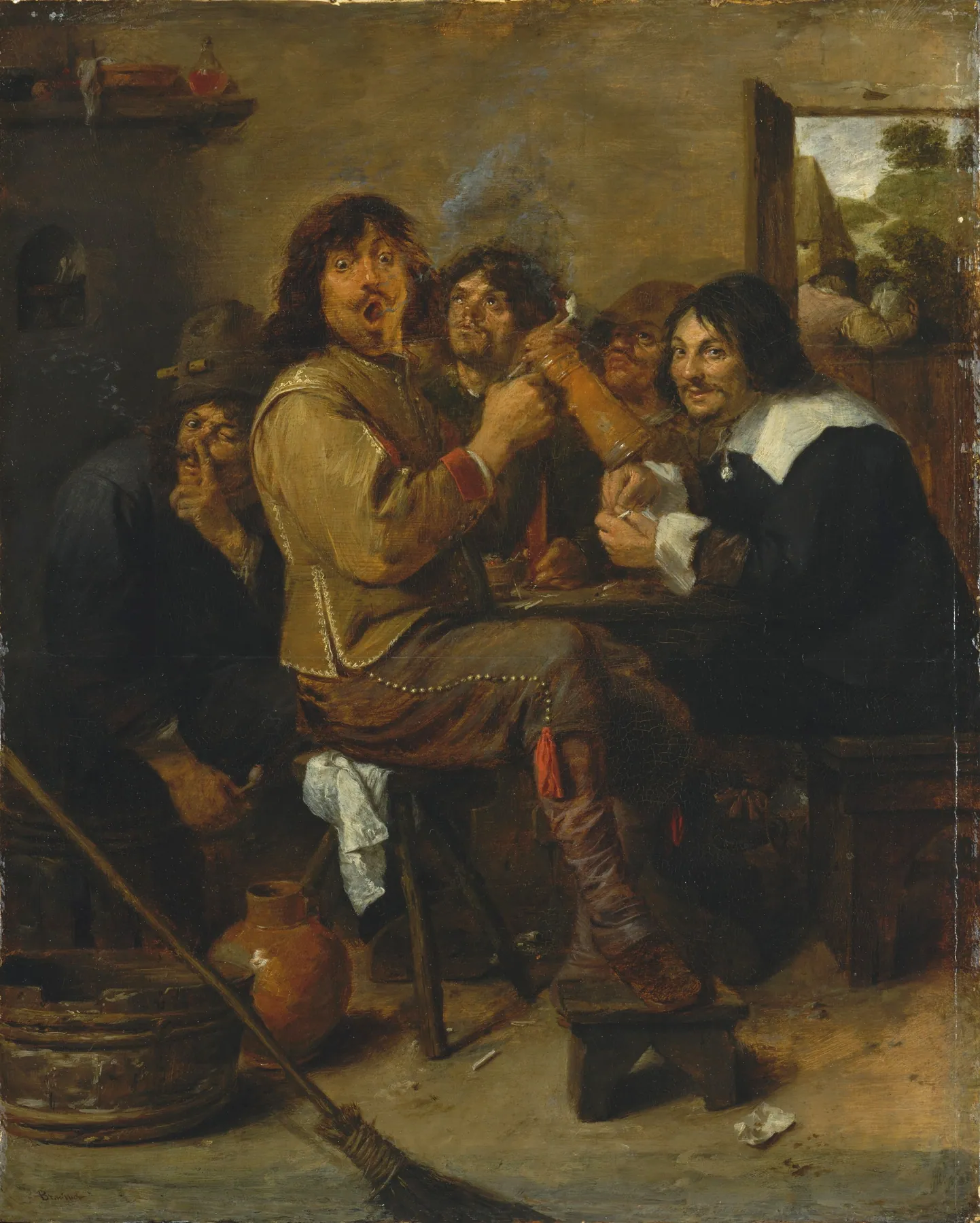 Los fumadores, de Adriaen Brouwer