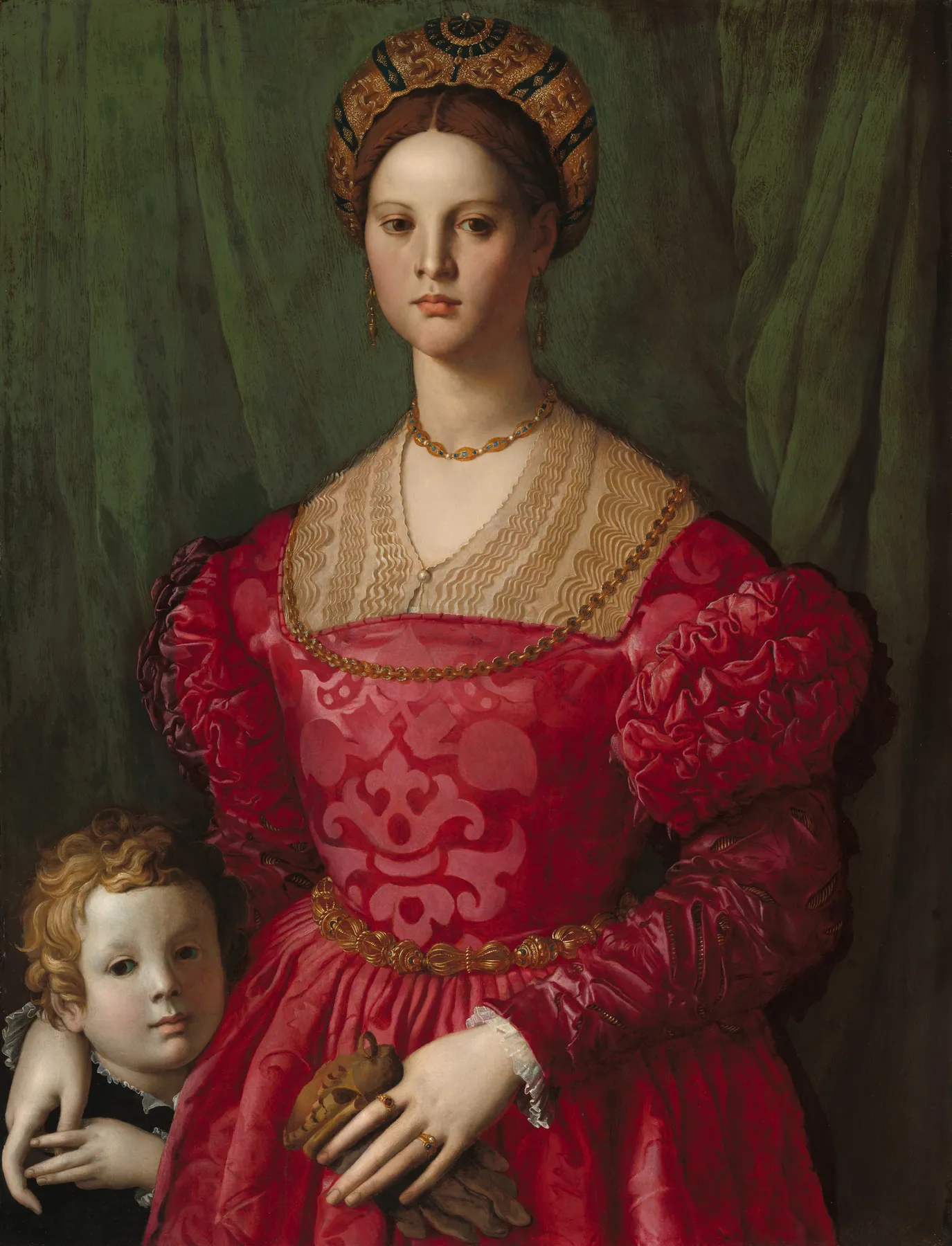 Una joven con su pequeño hijo, de Agnolo Bronzino
