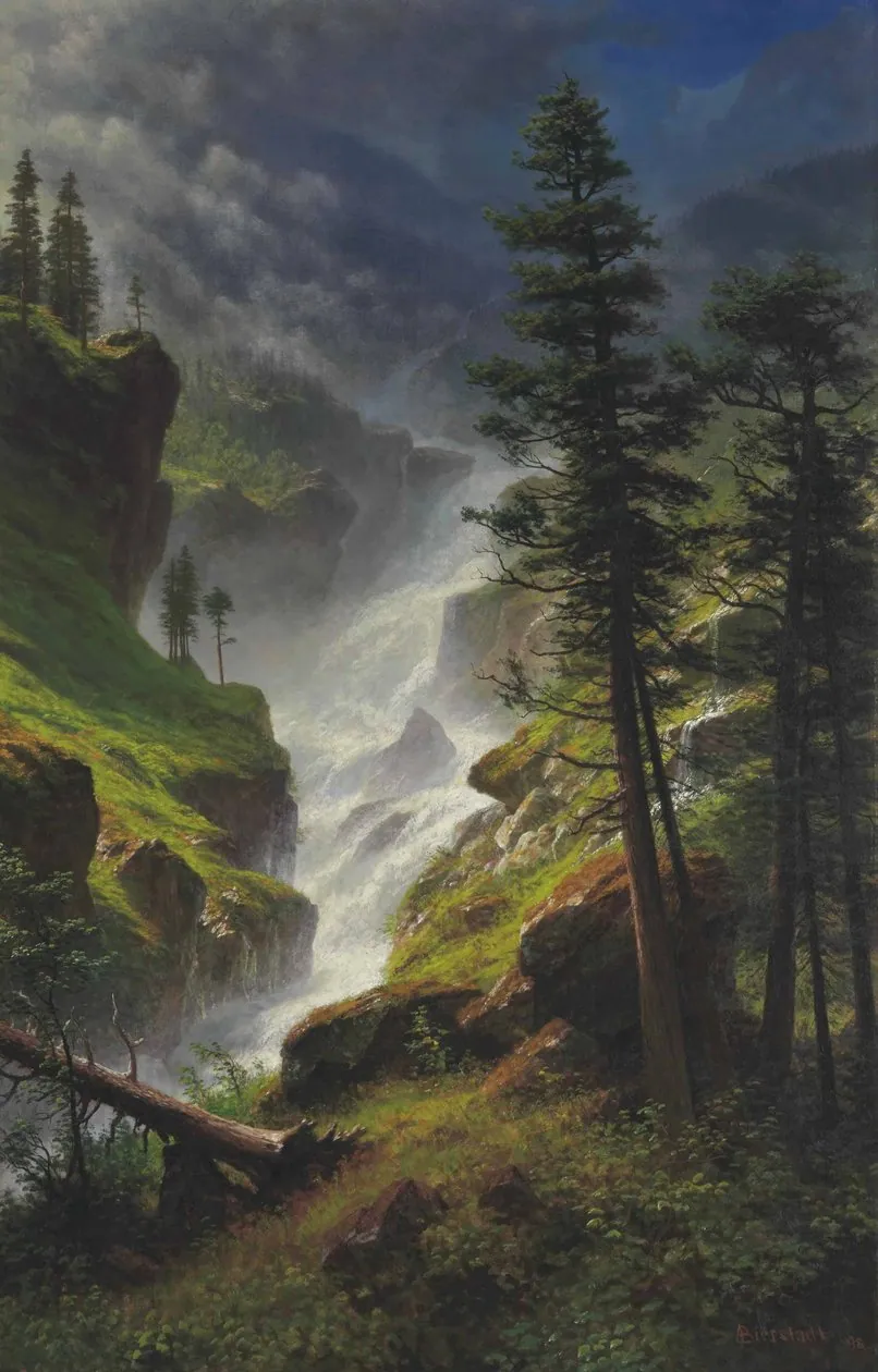 Cataratas en las Rocosas, de Albert Bierstadt