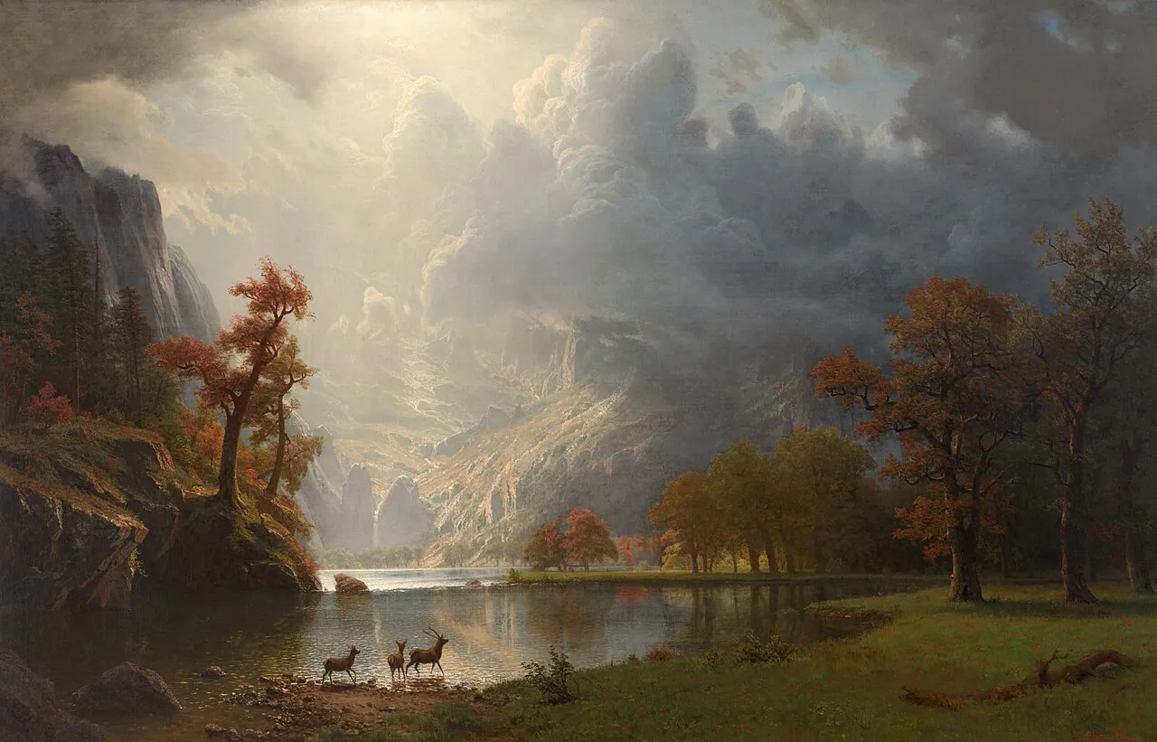 Entre los lerdos, de Albert Bierstadt