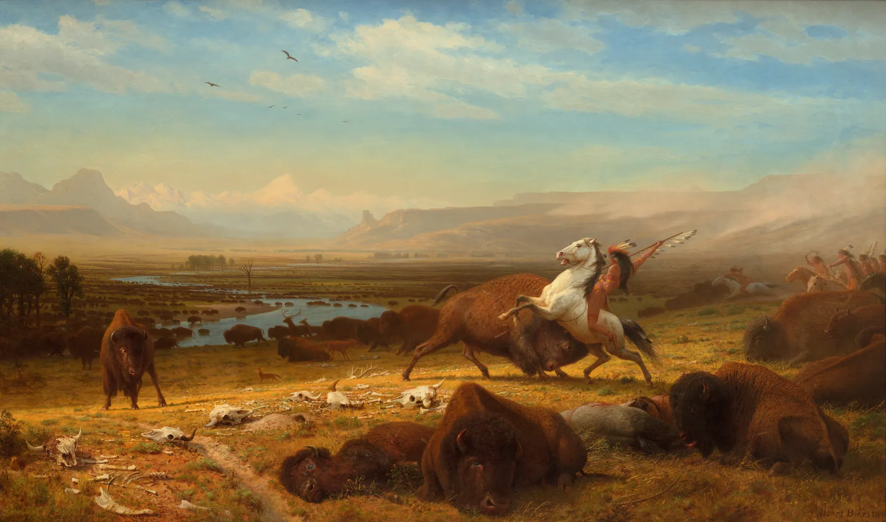Los últimos búfalos, de Albert Bierstadt
