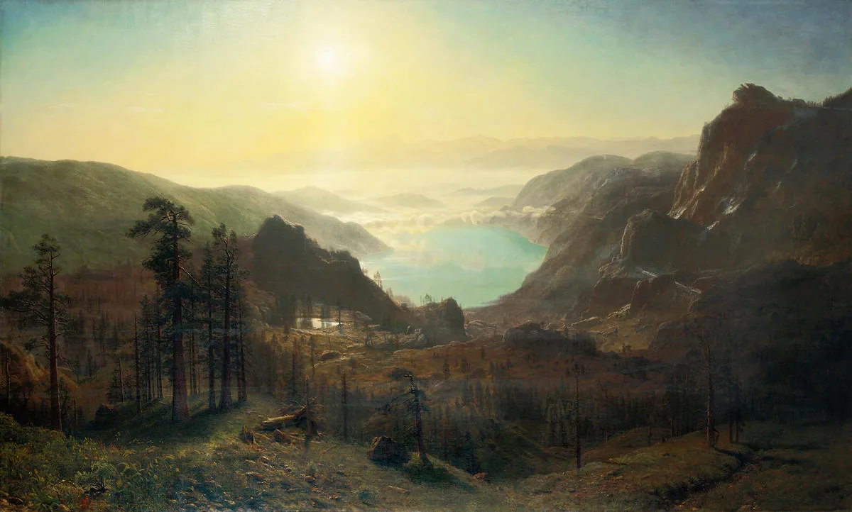 Paso de la montaña de donante, de Albert Bierstadt