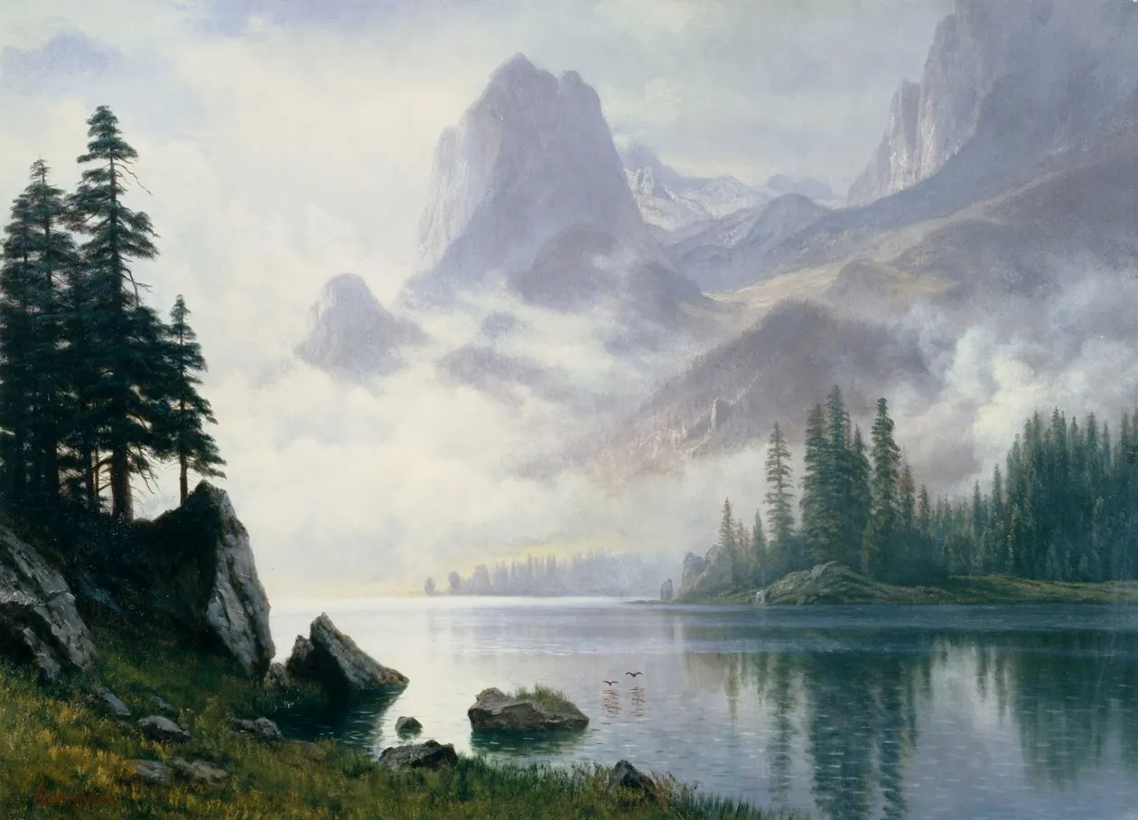 Valle en la niebla, de Albert Bierstadt