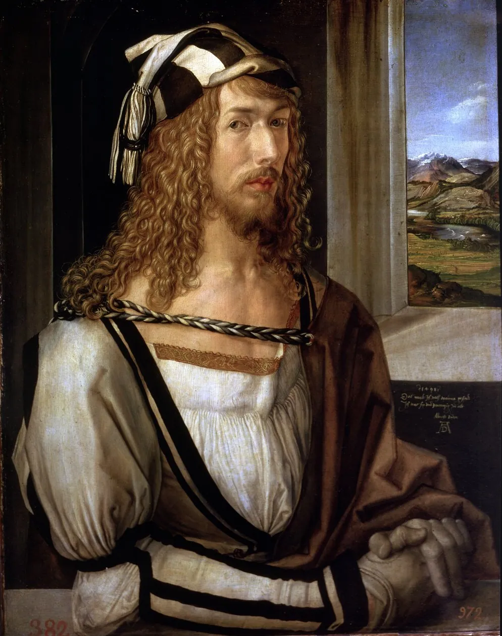 Autorretrato con guantes, de Alberto Durero