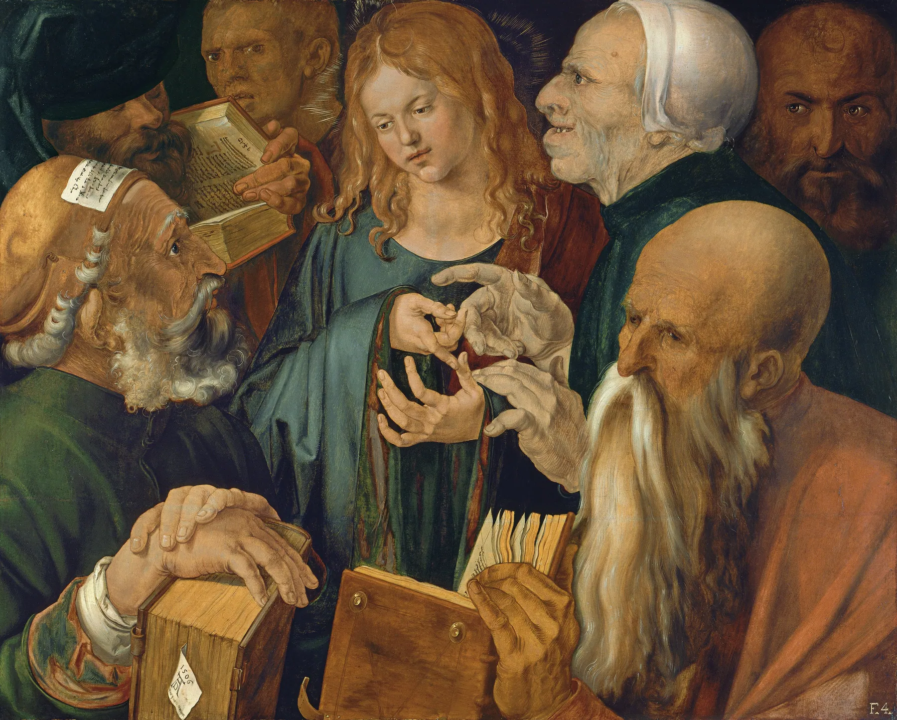 Cristo entre los doctores, de Alberto Durero