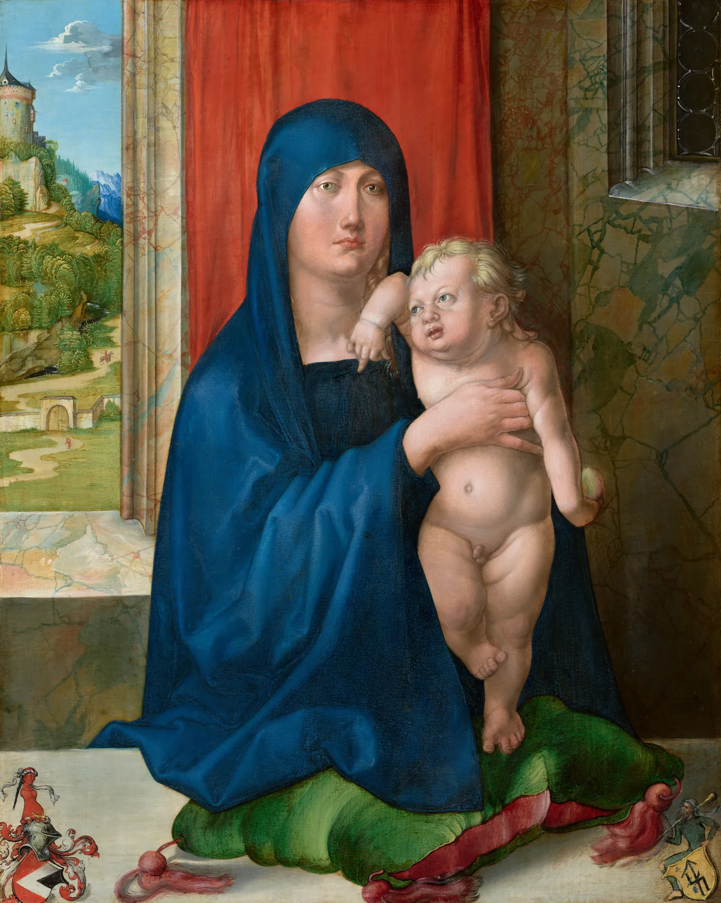 Virgen con el Niño (anverso), de Alberto Durero