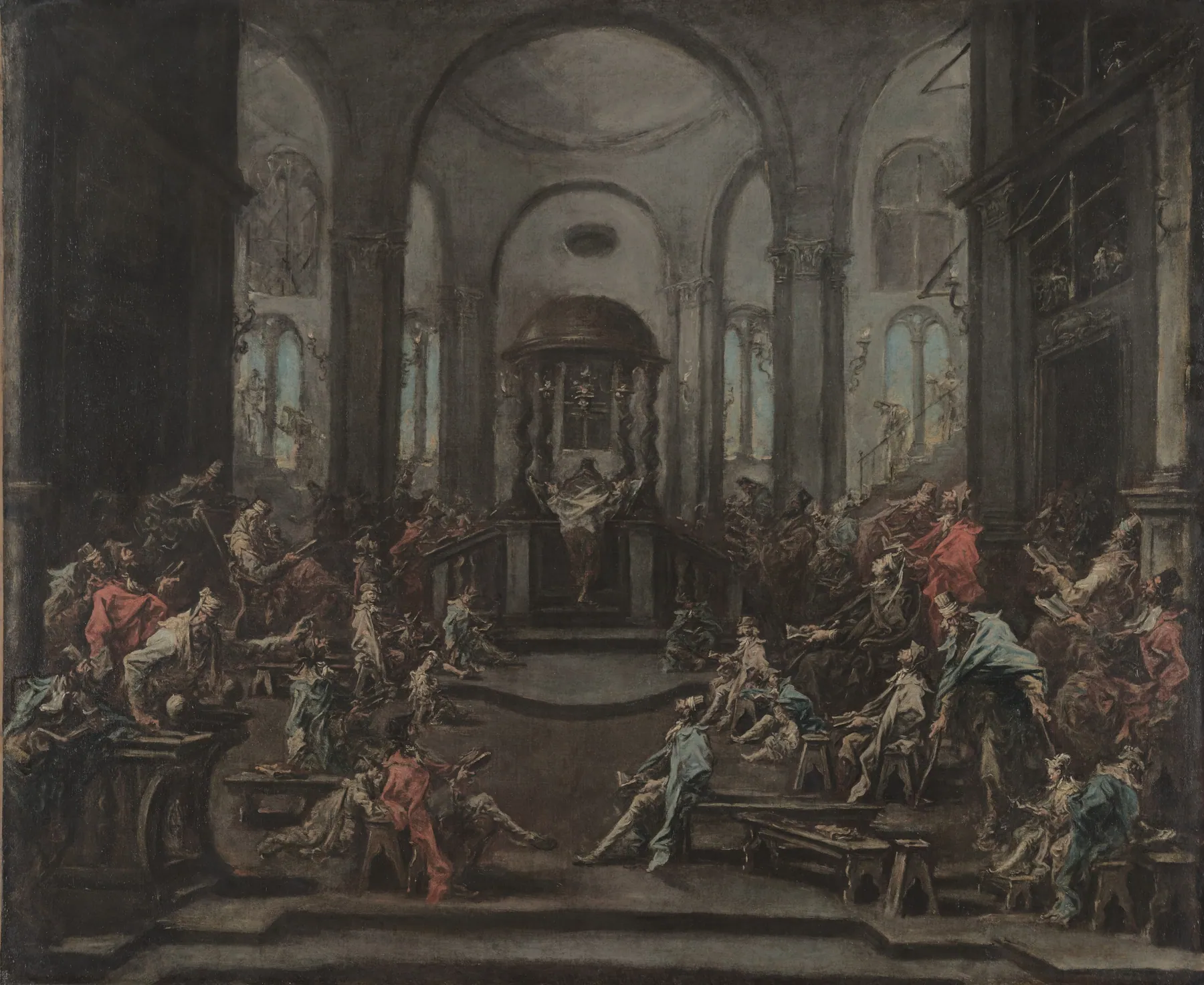 Interior de una sinagoga, de Alessandro Magnasco