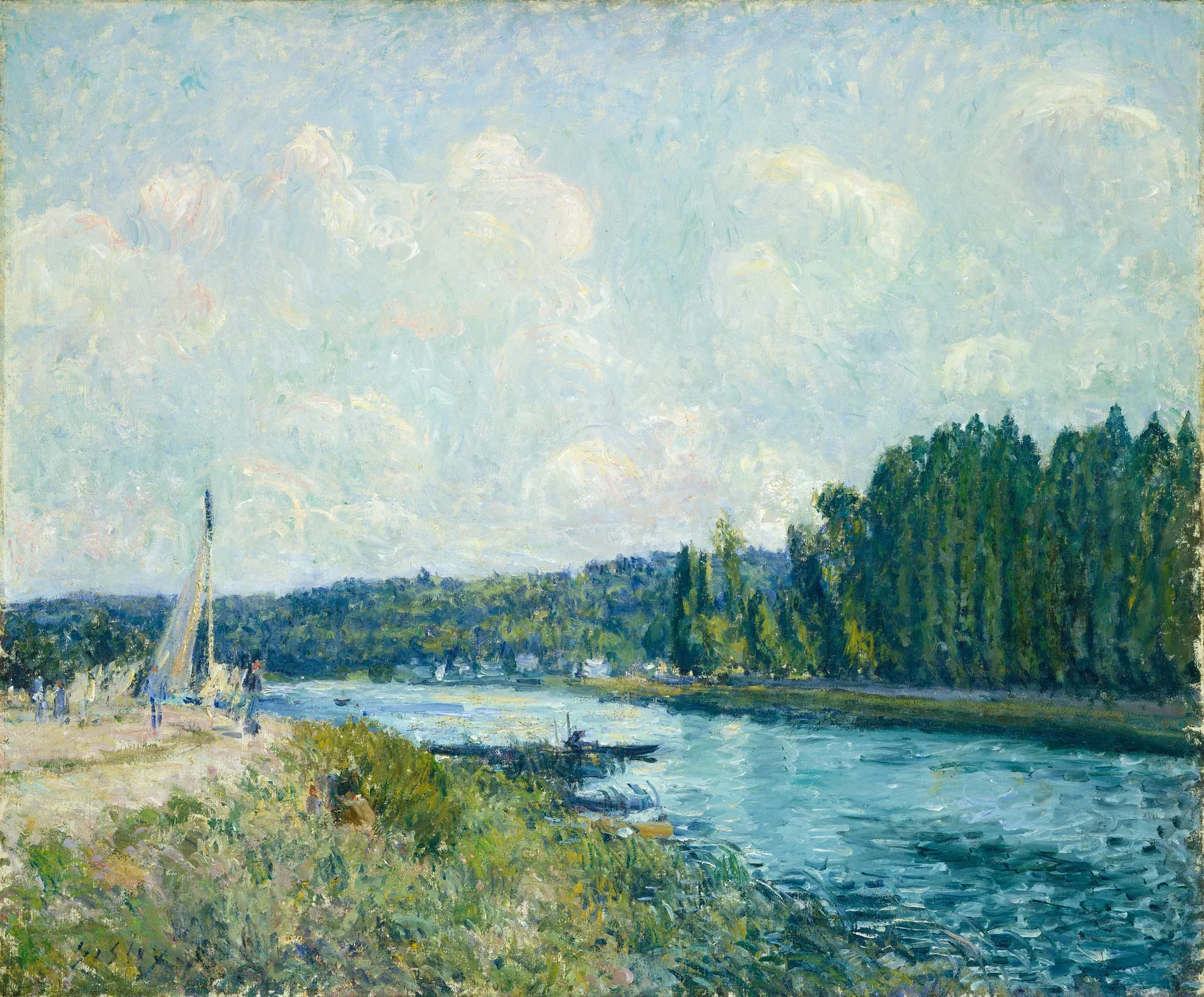 Las orillas del Oise, de Alfred Sisley