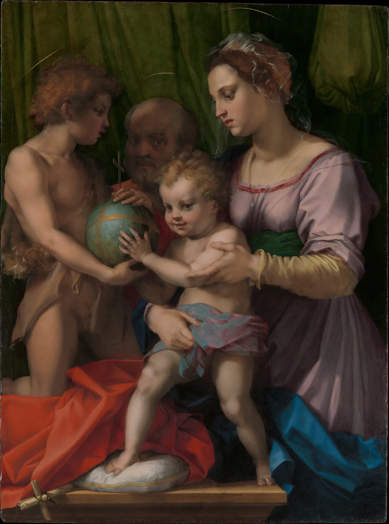 La Sagrada Familia con el joven San Juan Bautista, de Andrea del Sarto