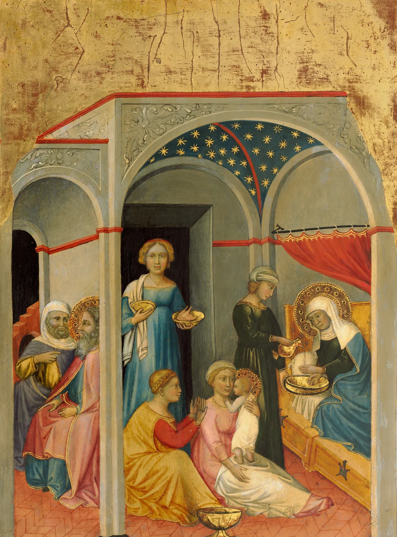 El nacimiento de la Virgen, de Andrea di Bartolo