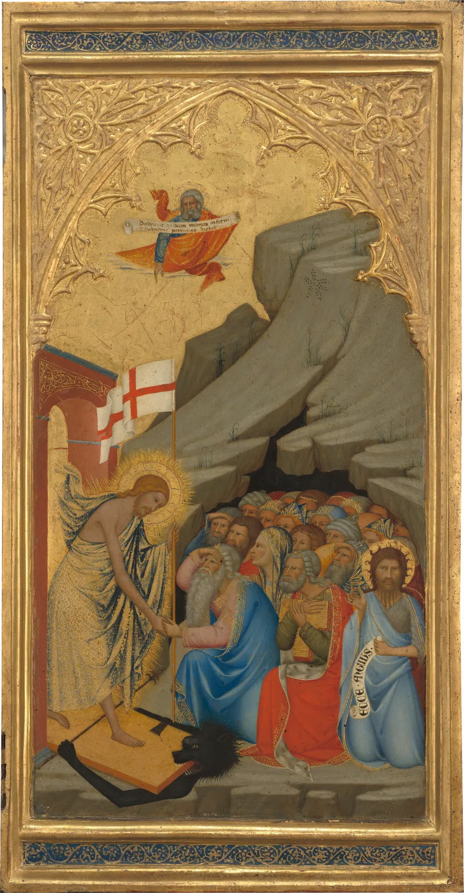 Escenas de la Pasión de Cristo, El descenso al limbo [panel derecho], de Andrea di Vanni