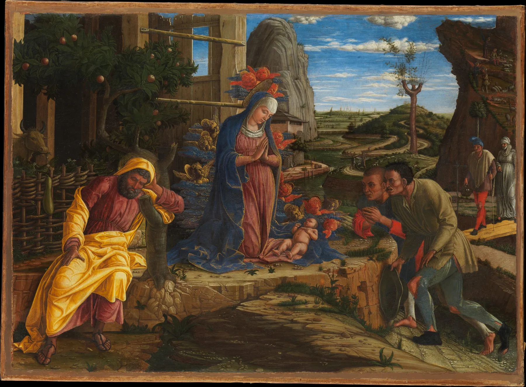 La adoración de los pastores, de Andrea Mantegna