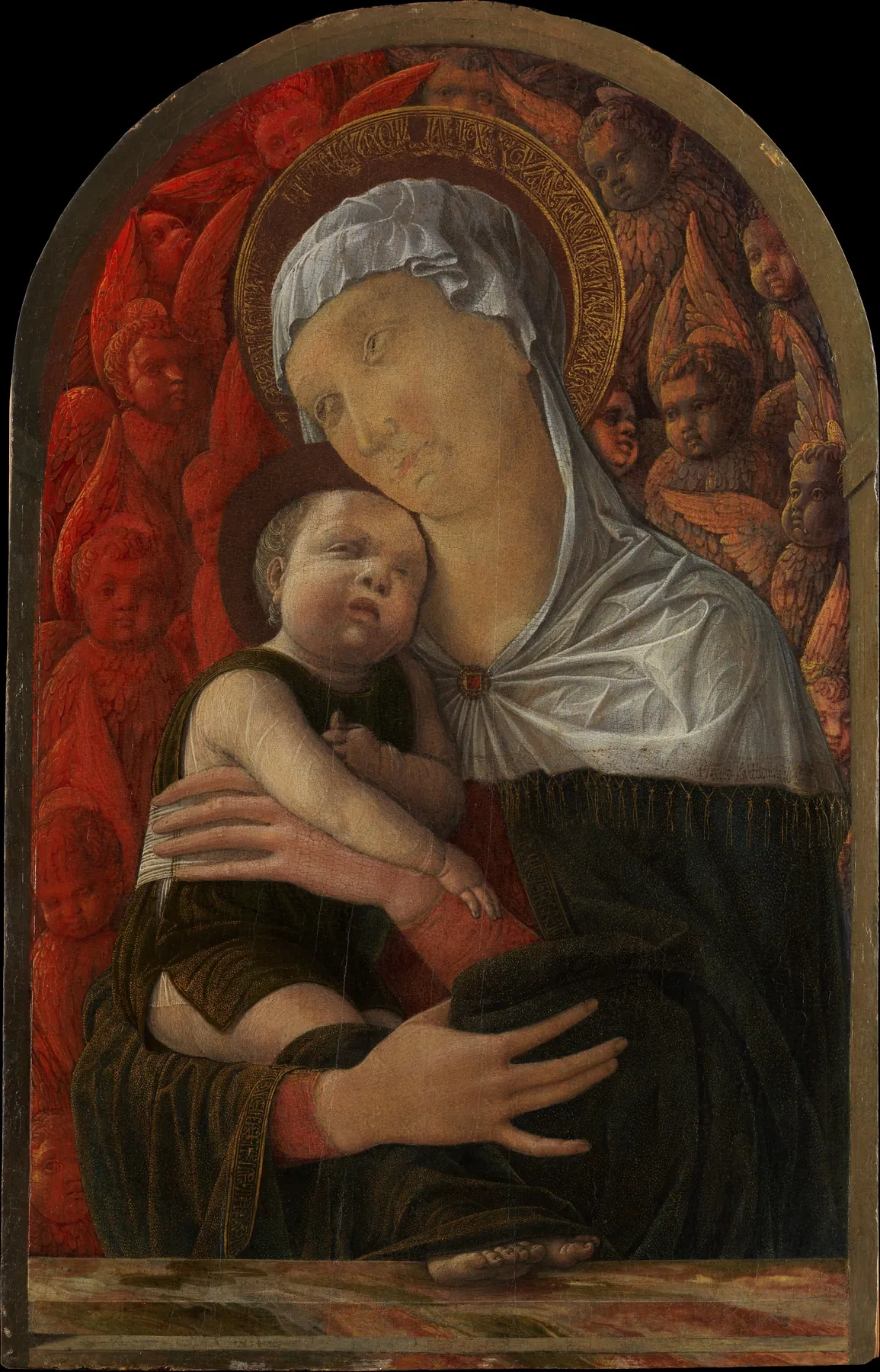 Virgen con el Niño y serafines y querubines, de Andrea Mantegna
