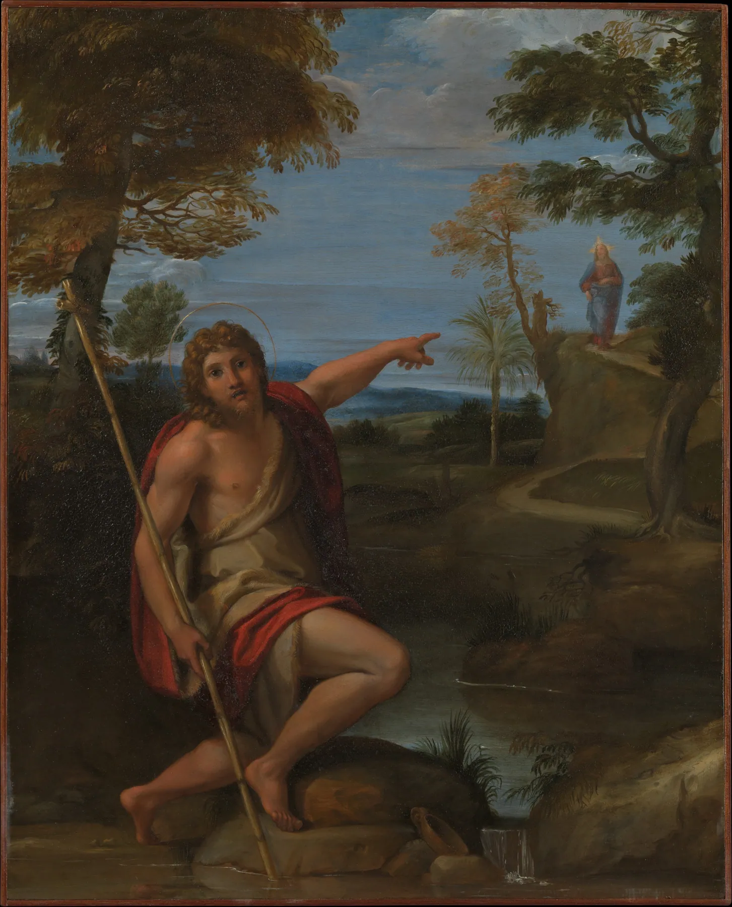 San Juan Bautista dando testimonio, de Annibale Carracci