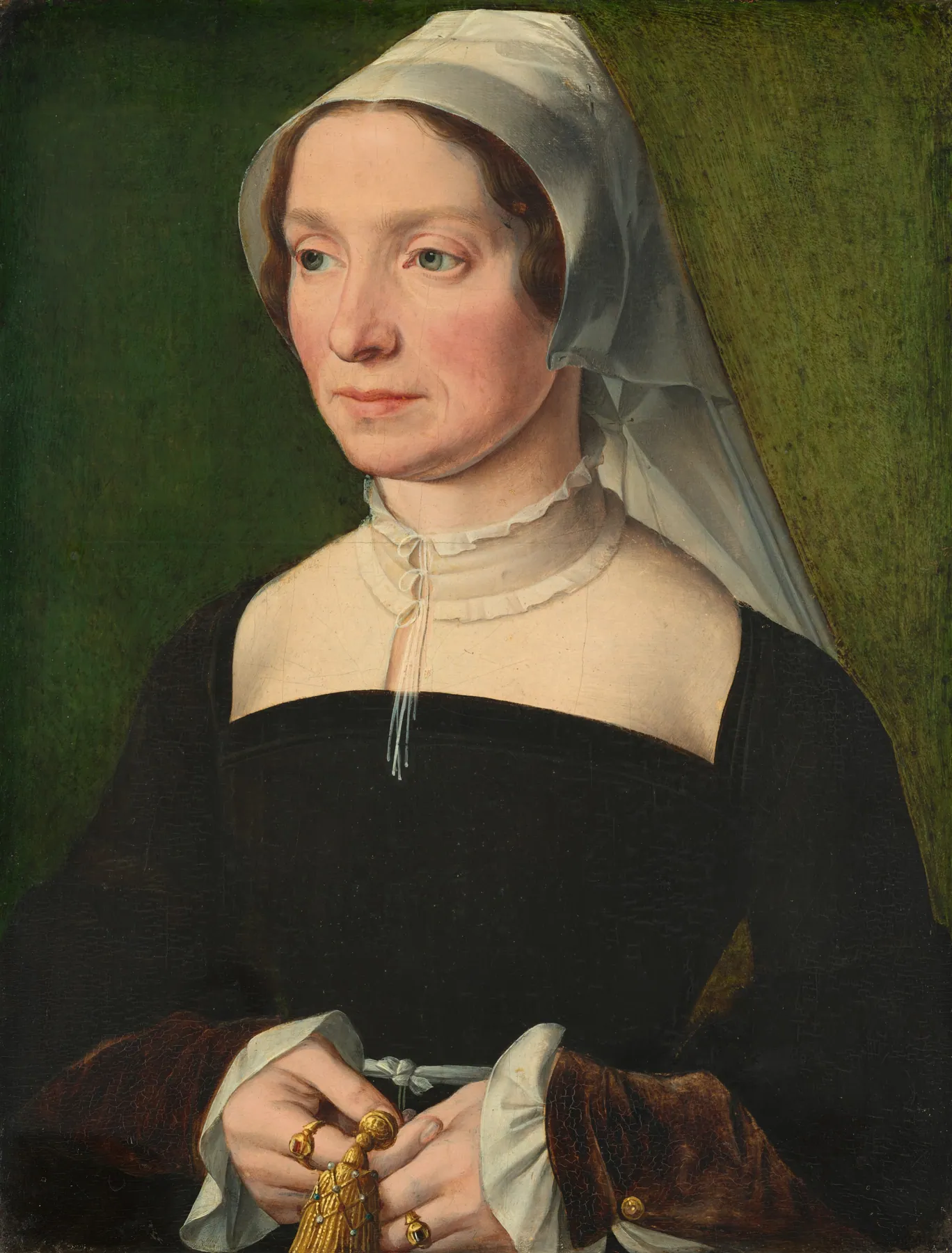 Esposa de un miembro de la familia de Hondecoeter, de Anónimo de Amberes, siglo XVI