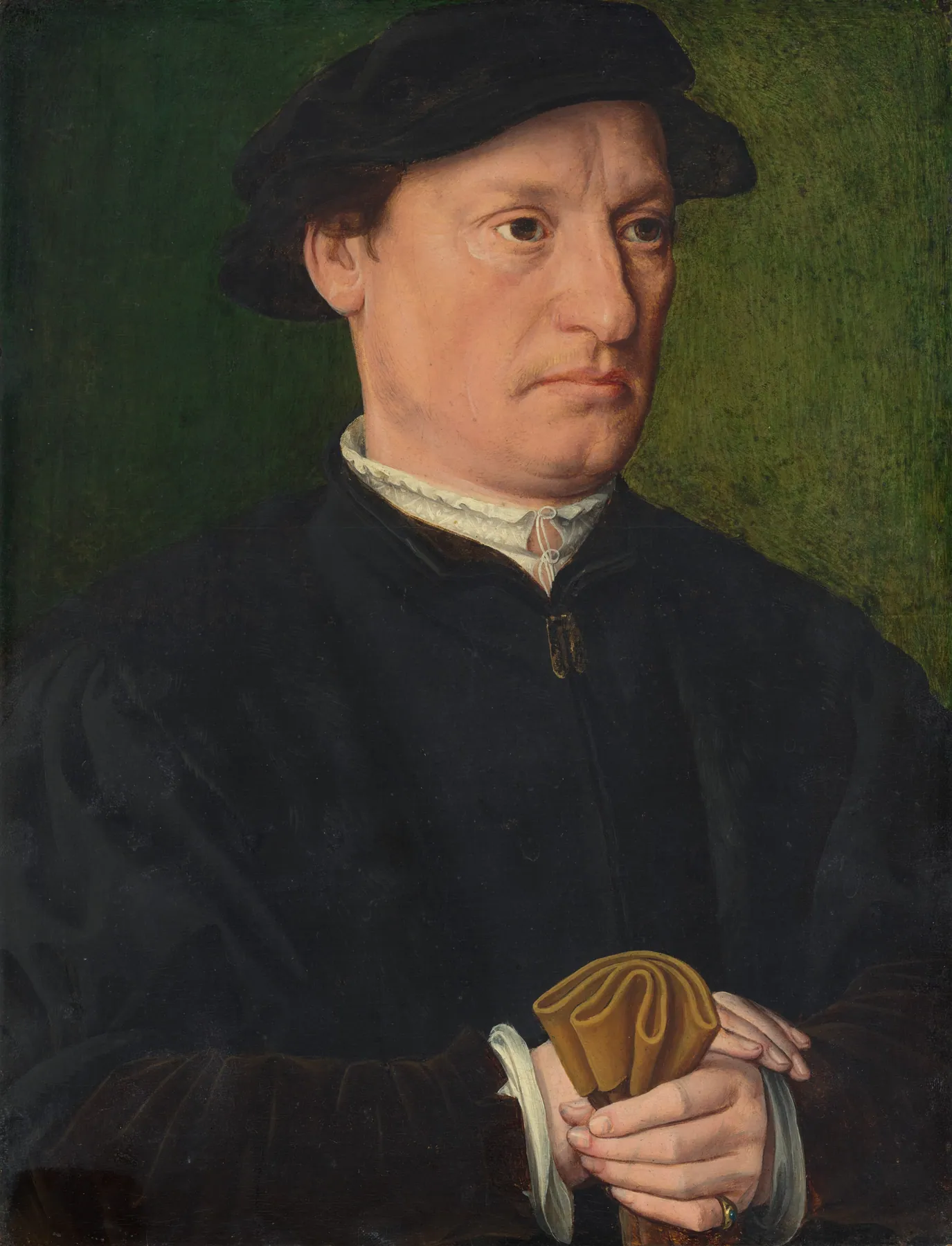 Un miembro de la familia de Hondecoeter [anverso], de Anónimo de Amberes, siglo XVI