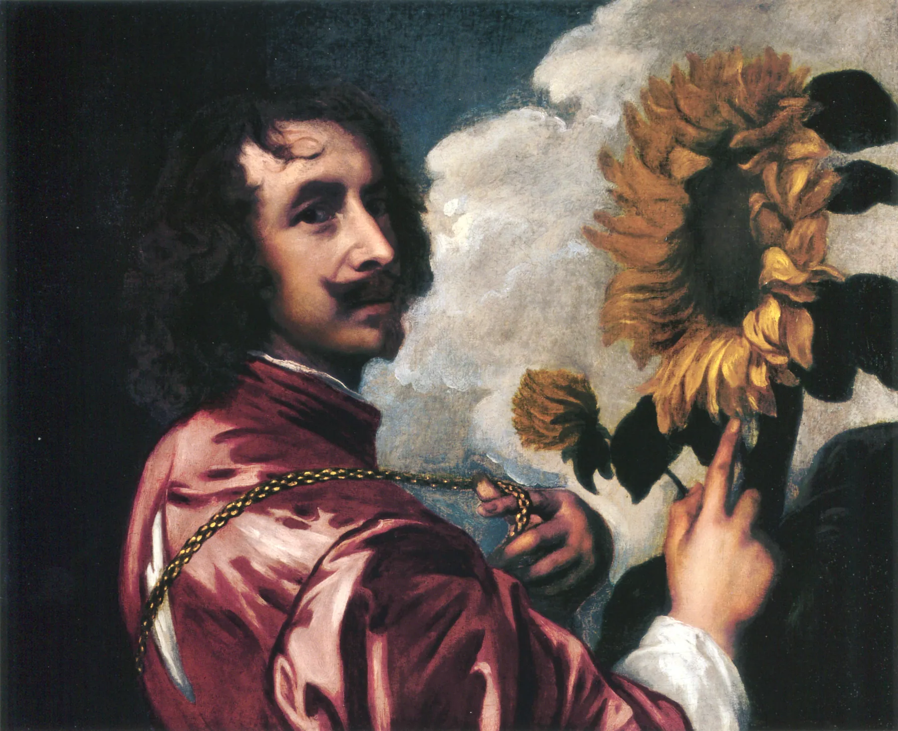 Autorretrato con un girasol, de Anthony van Dyck