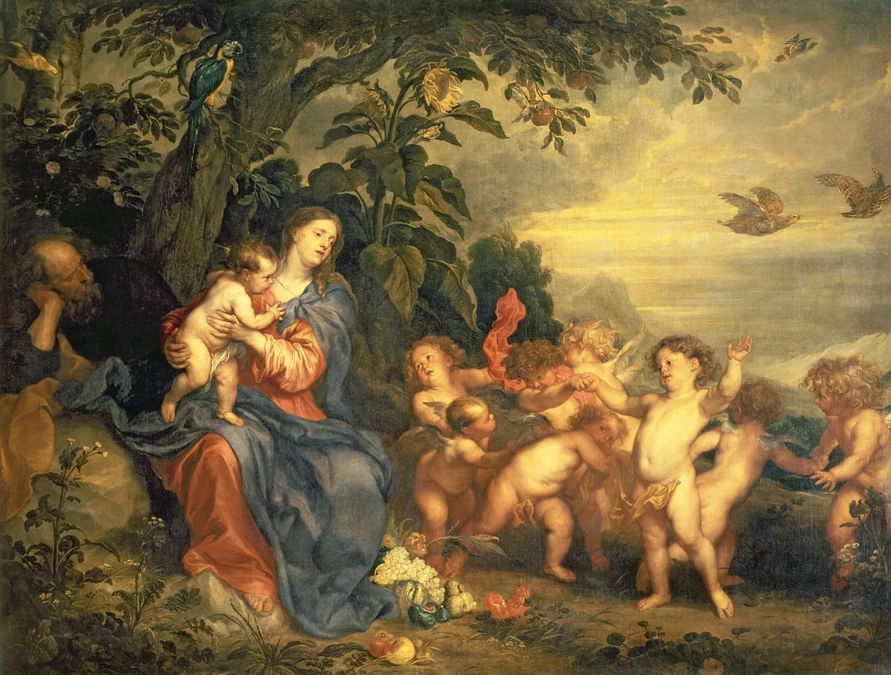 La virgen de las perdices, de Anthony van Dyck
