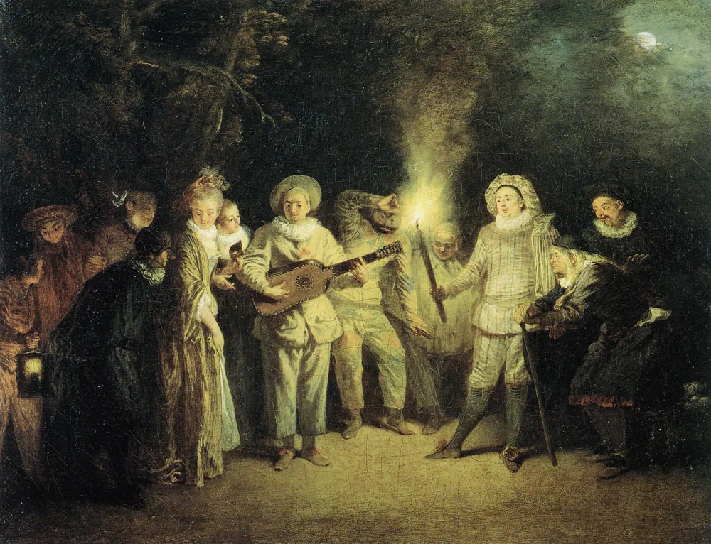 Comedia de cámara, de Antoine Watteau