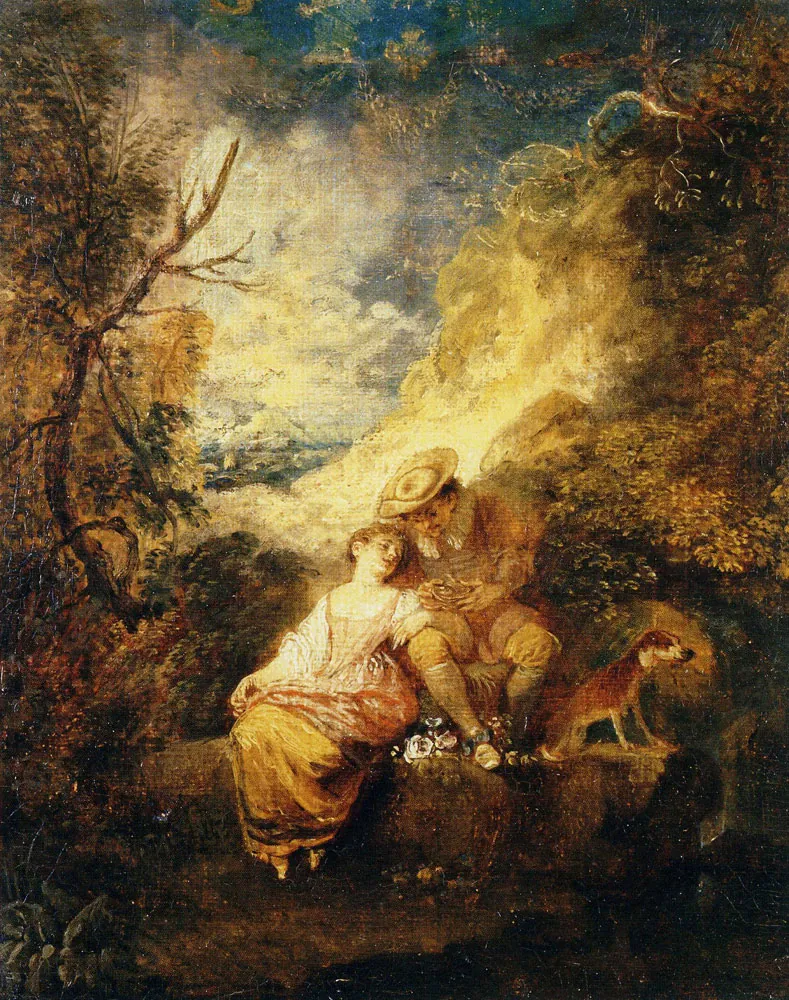 El buscador de nidos, de Antoine Watteau