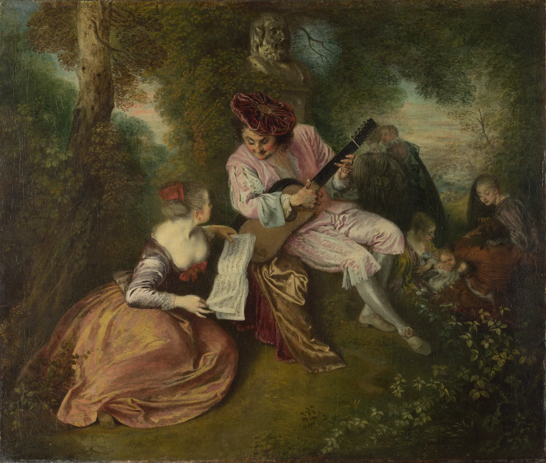 Joven tocando el violín, de Antoine Watteau