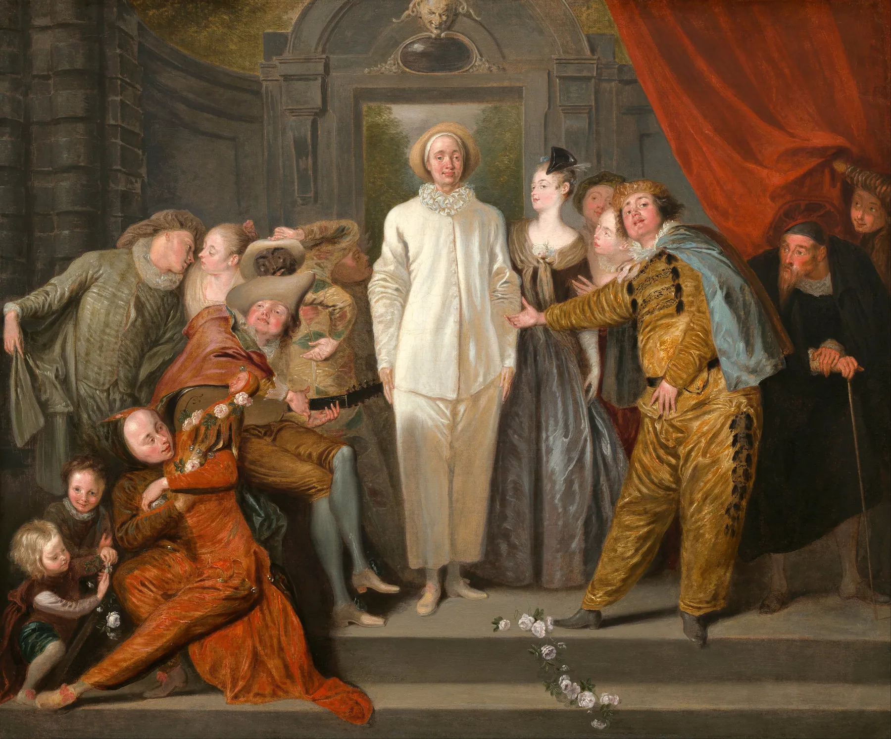 Los comediantes italianos, de Antoine Watteau