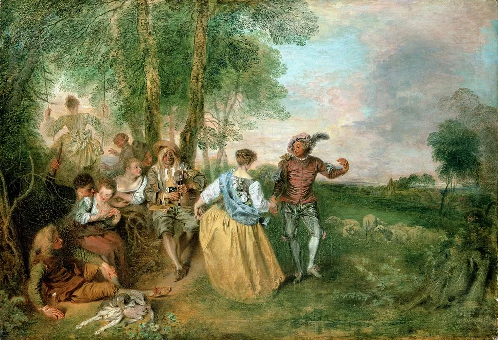 Los pastores, de Antoine Watteau