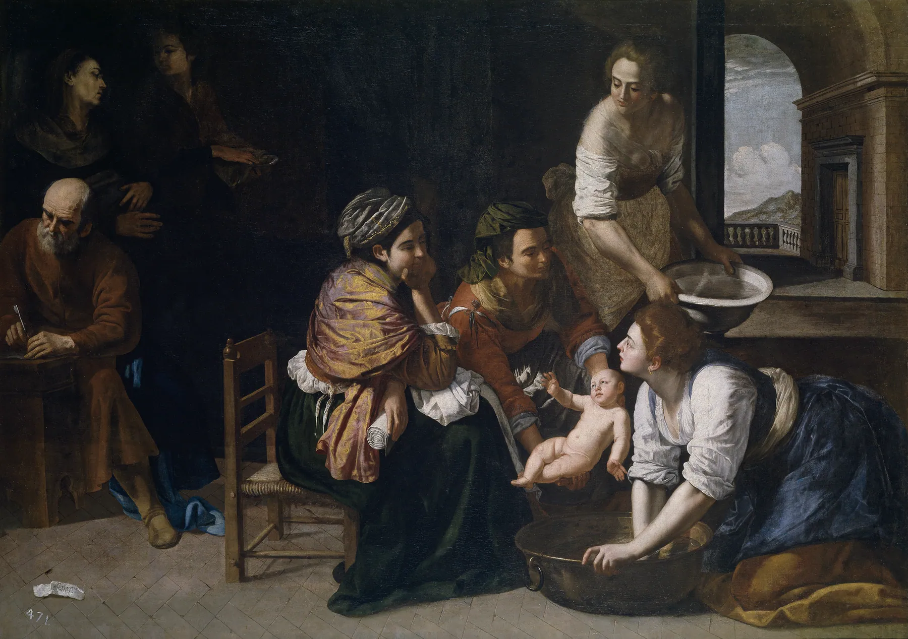 El nacimiento de San Juan Bautista, de Artemisia Gentileschi
