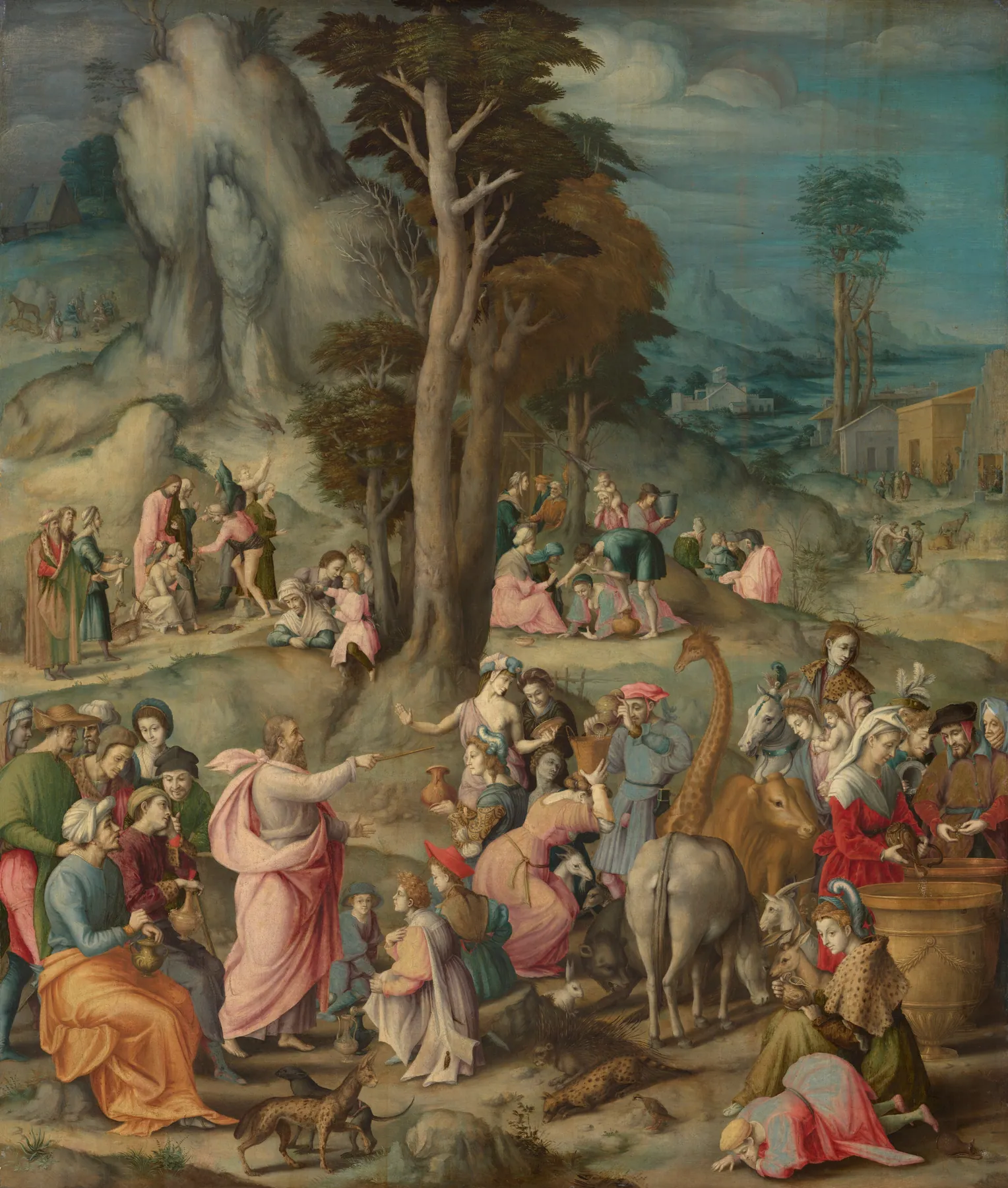 La recogida del maná, de Bachiacca