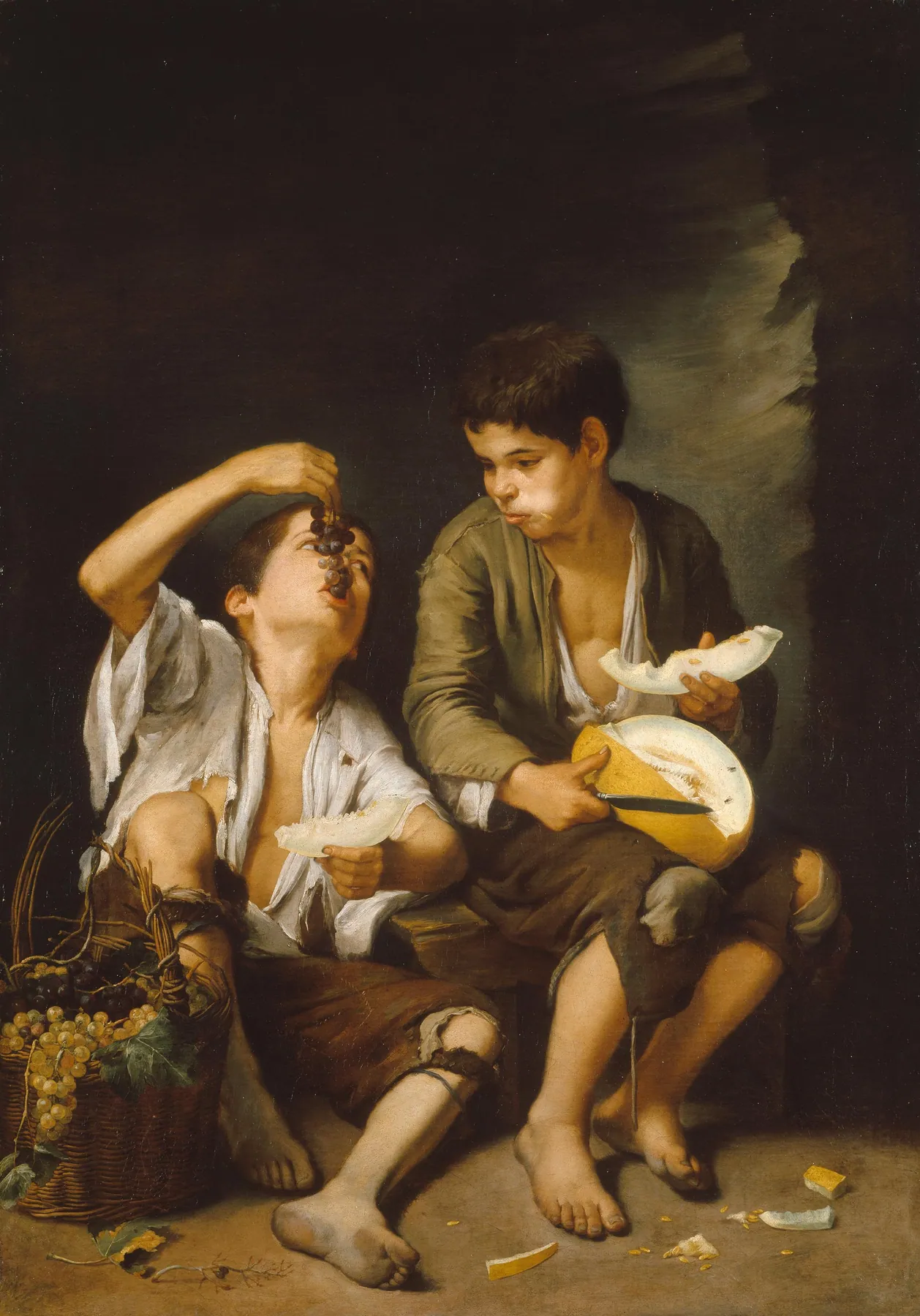 Dos niños comiendo melón, de Bartolomé Esteban Murillo