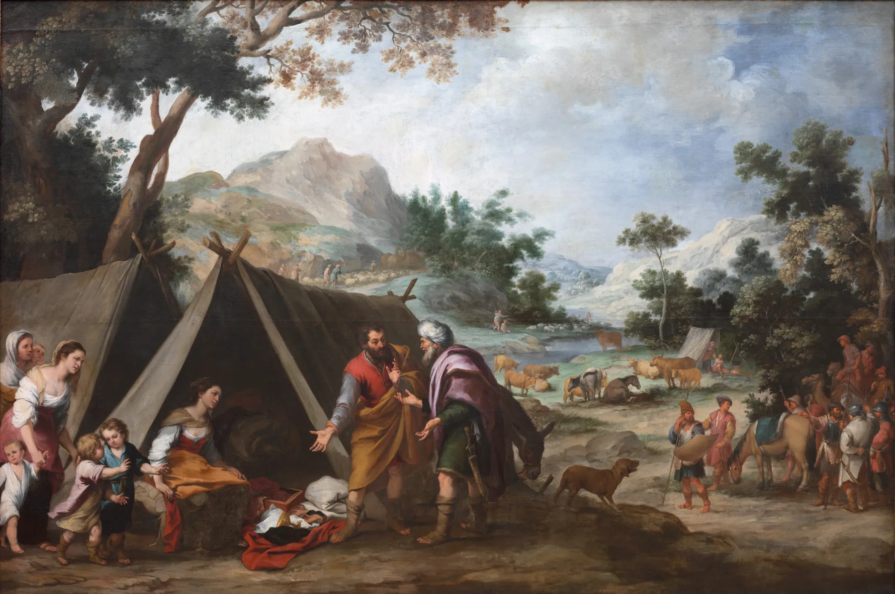 Labán buscando sus ídolos domésticos robados, de Bartolomé Esteban Murillo