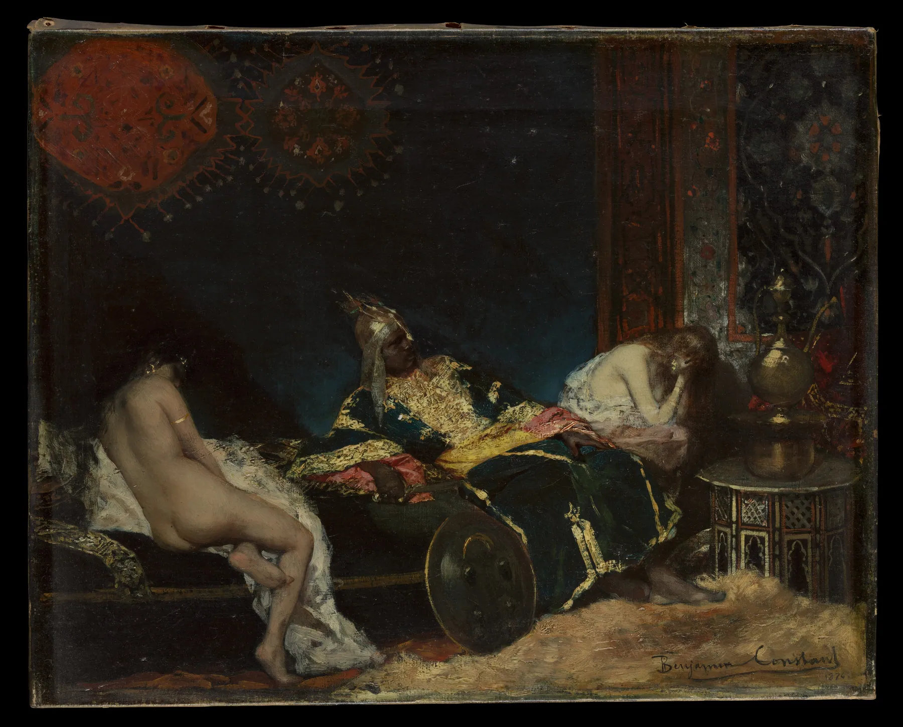 Tres figuras en un interior (Un envío de Serbia), de Benjamin-Constant