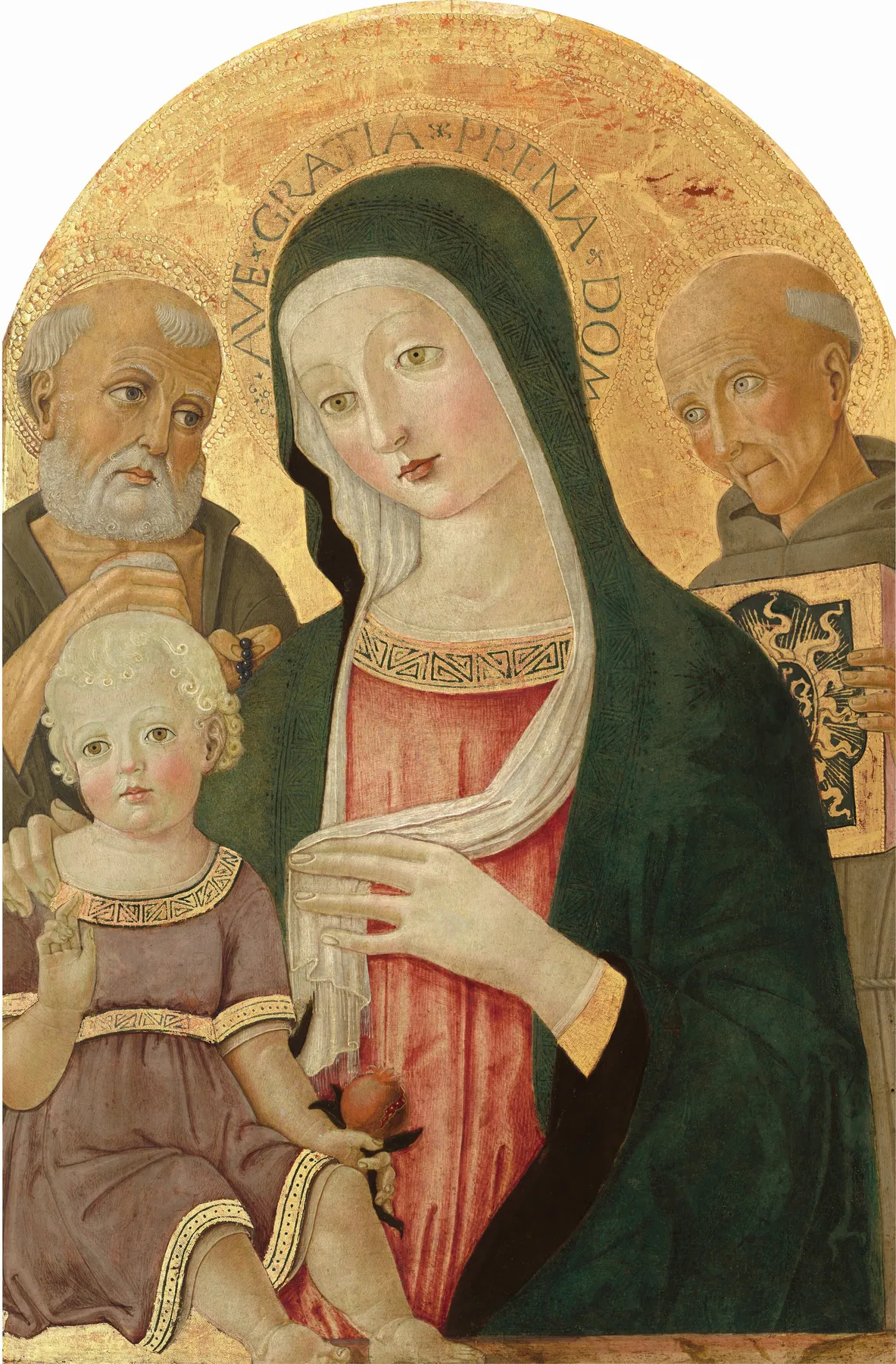 La Virgen con el Niño y los santos Jerónimo y Bernardino de Siena, de Benvenuto di Giovanni