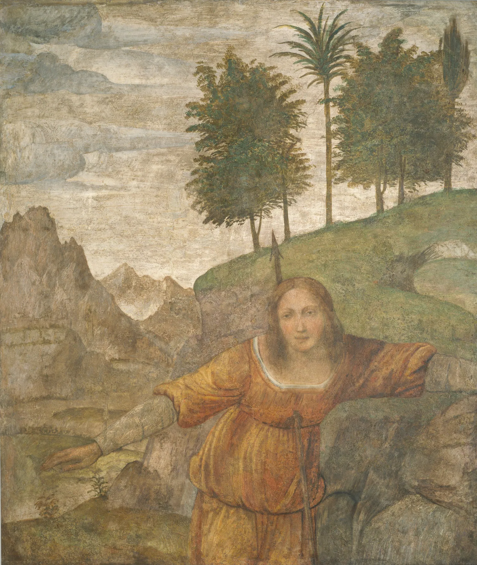 Procris atravesada por la jabalina de Céfalo, de Bernardino Luini