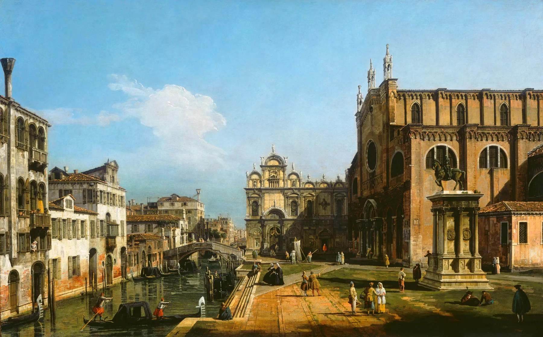 El Campo de SS. Giovanni e Paolo, Venecia, de Bernardo Bellotto