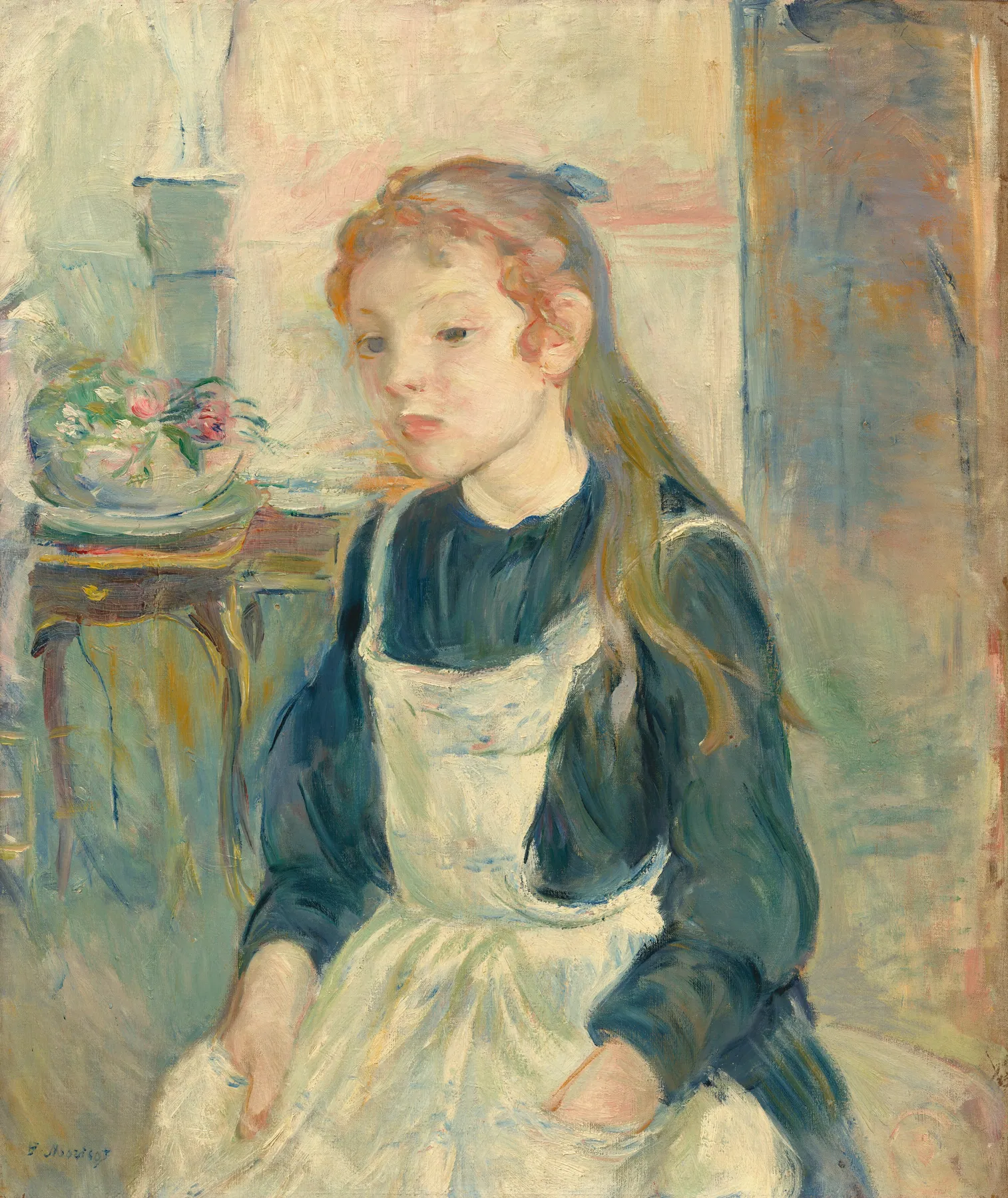 Joven con delantal, de Berthe Morisot