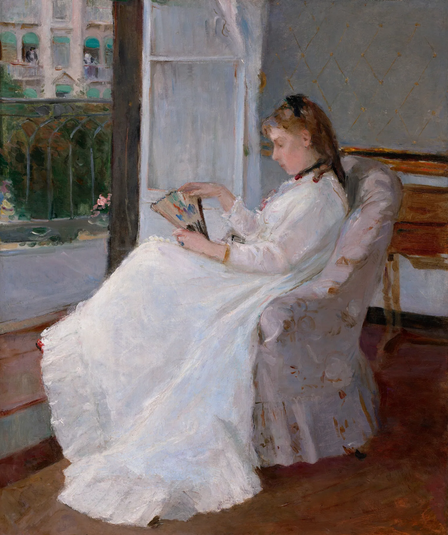 La hermana de la artista en una ventana, de Berthe Morisot
