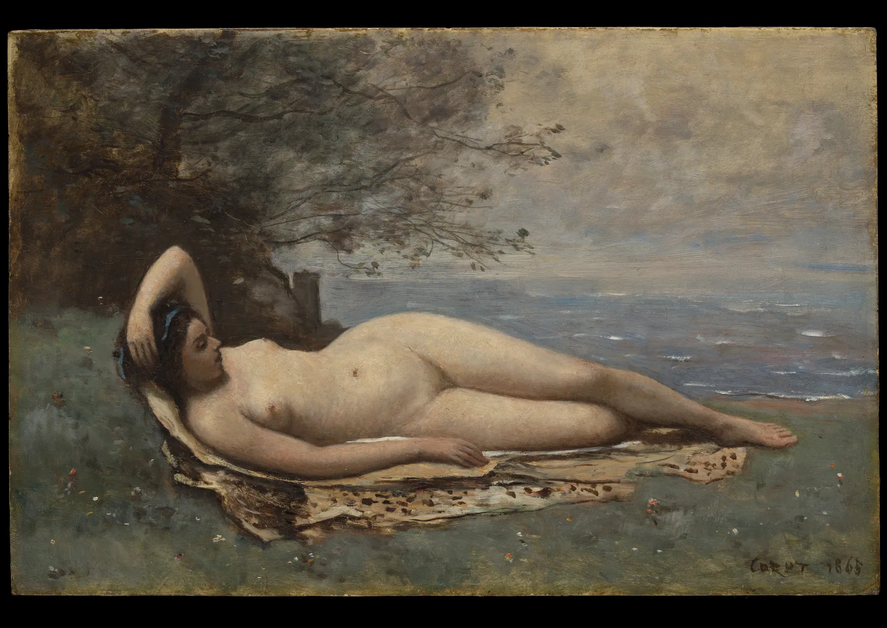Bacante junto al mar, de Camille Corot