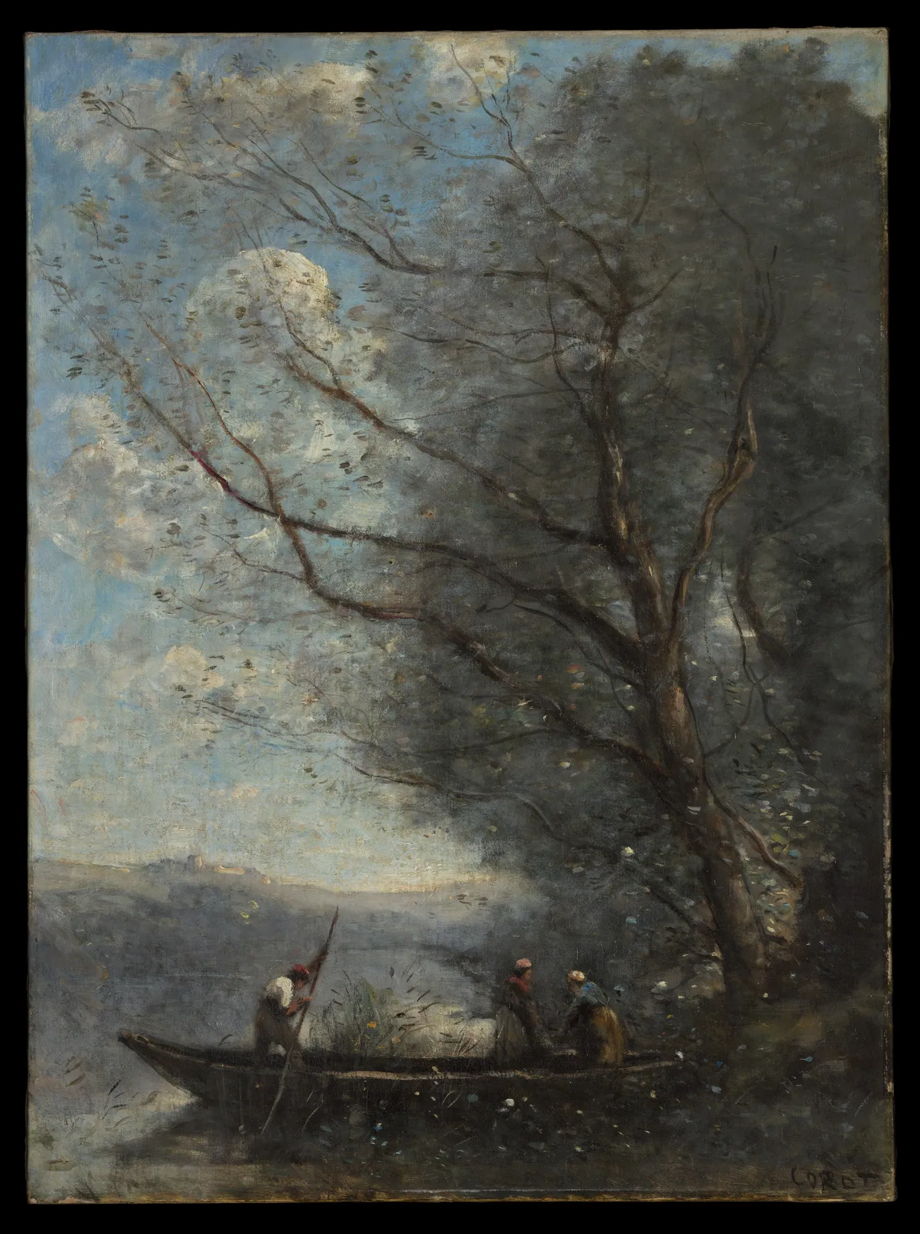 El barquero, de Camille Corot
