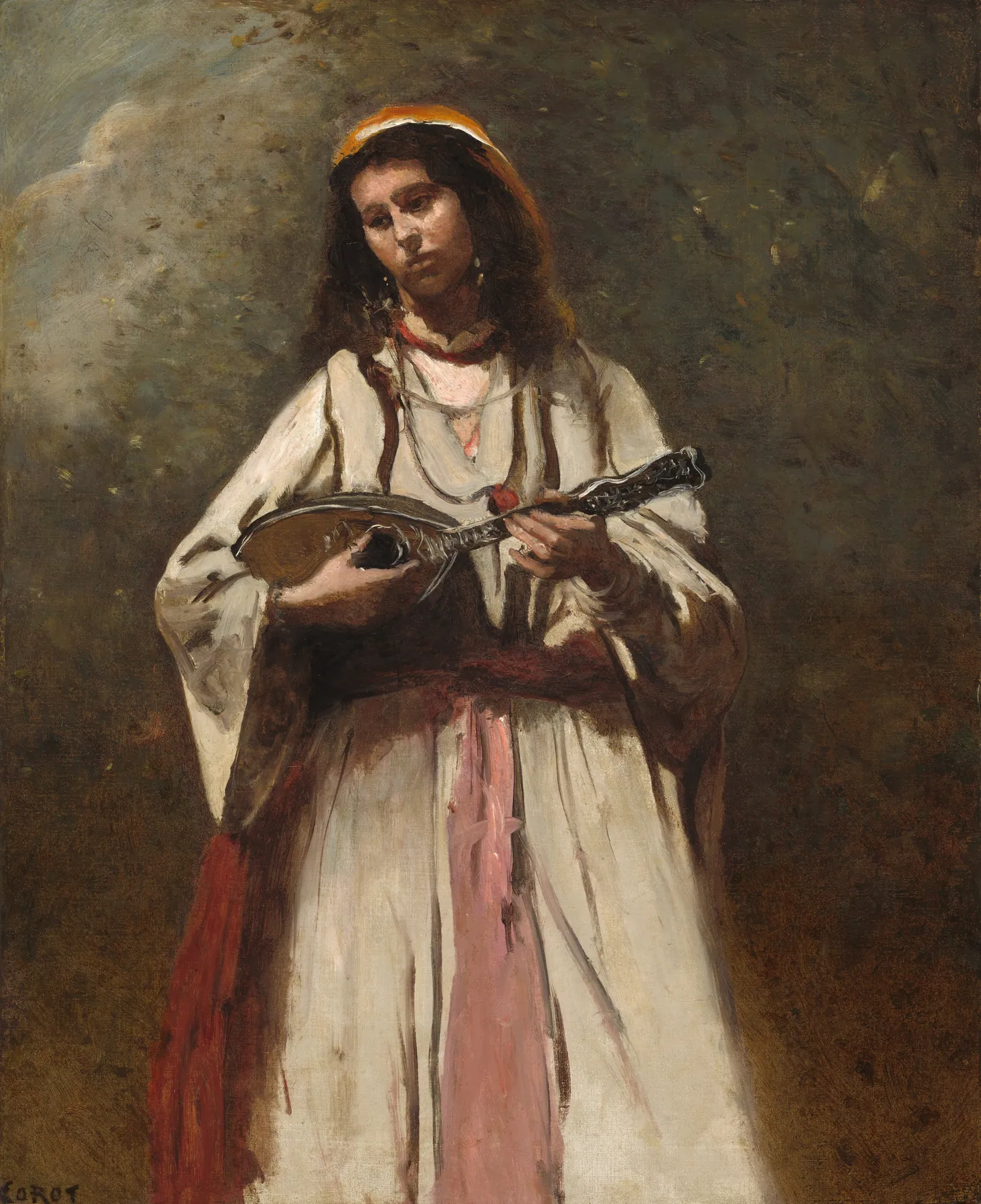 Gitana con mandolina, de Camille Corot