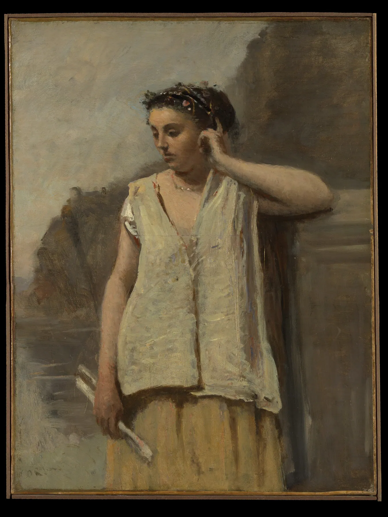 La musa, la Historia, de Camille Corot