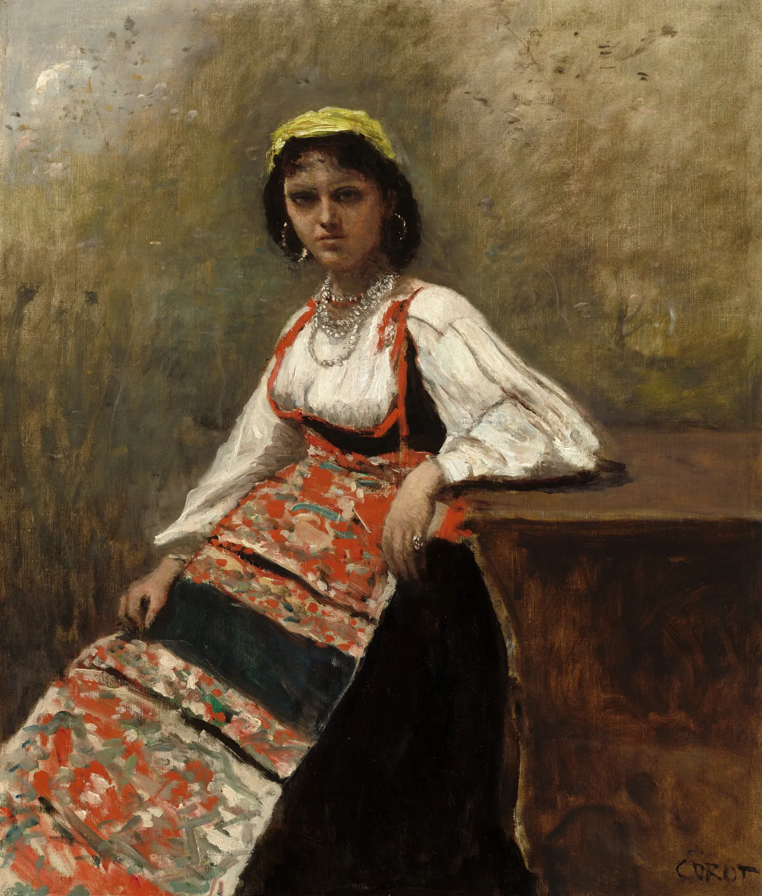 Mujer italiana (La Morieri), de Camille Corot