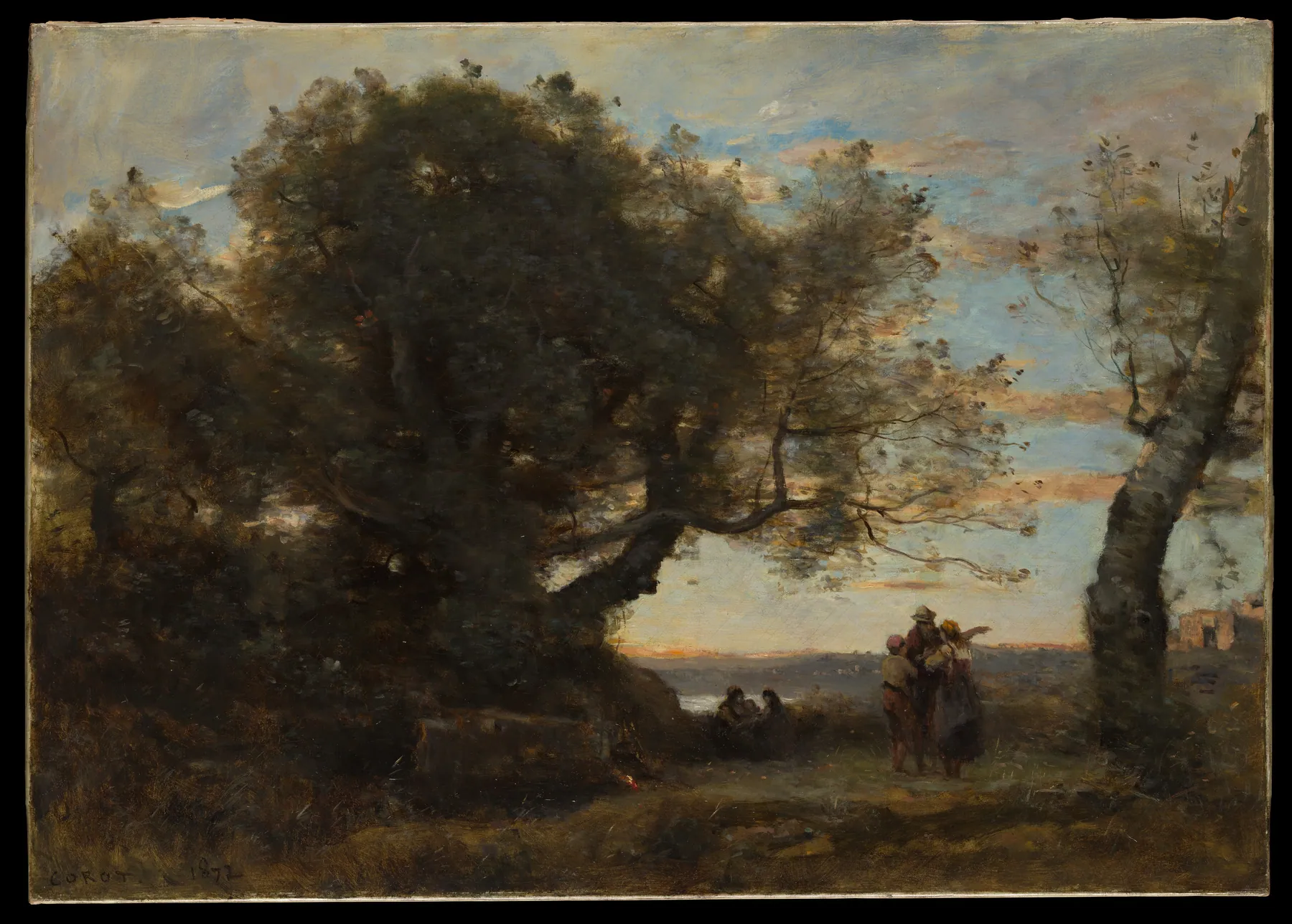 Paisaje con figuras (Los gitanos), de Camille Corot