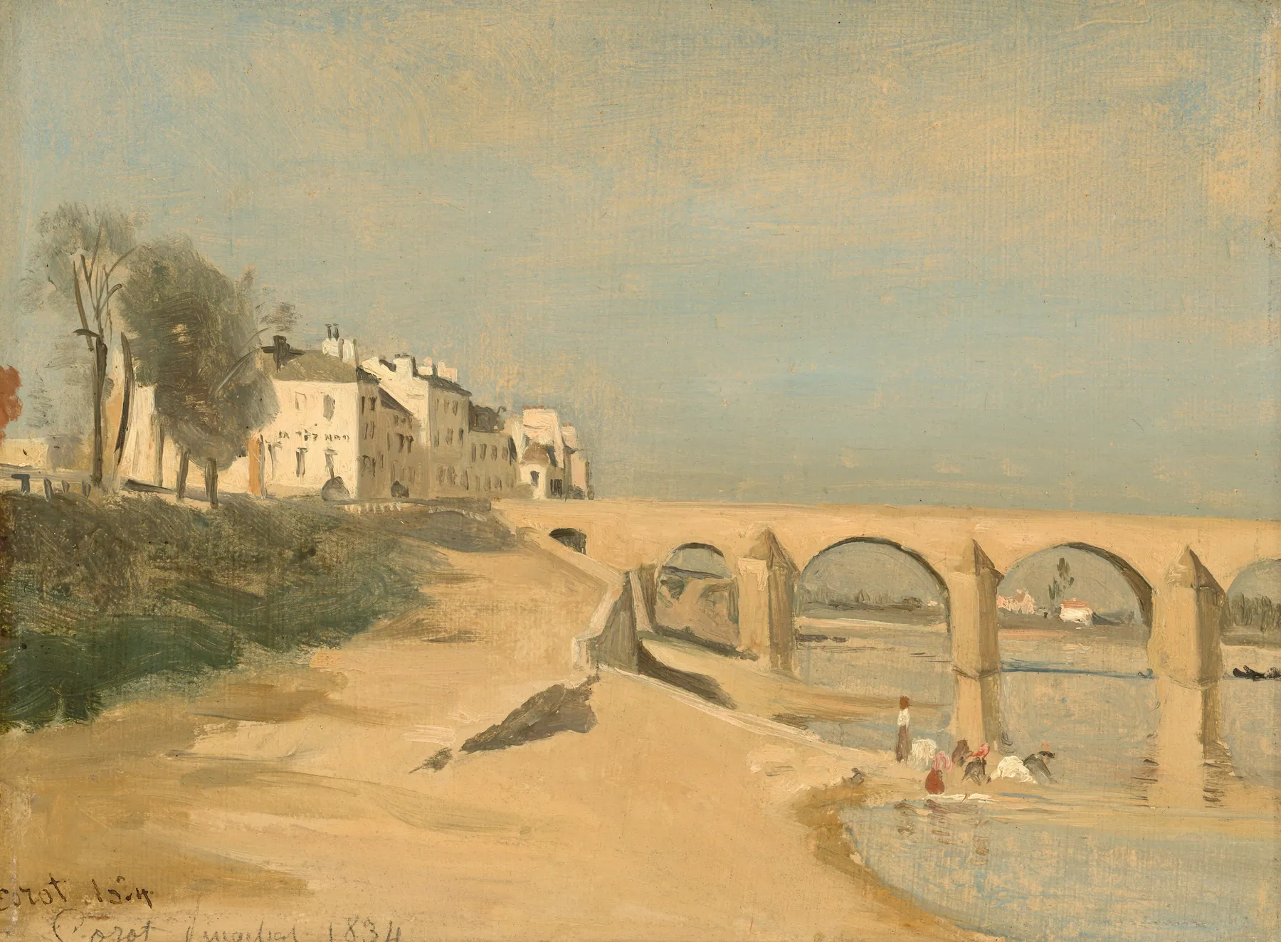 Puente sobre el río Saona en Mâcon, de Camille Corot