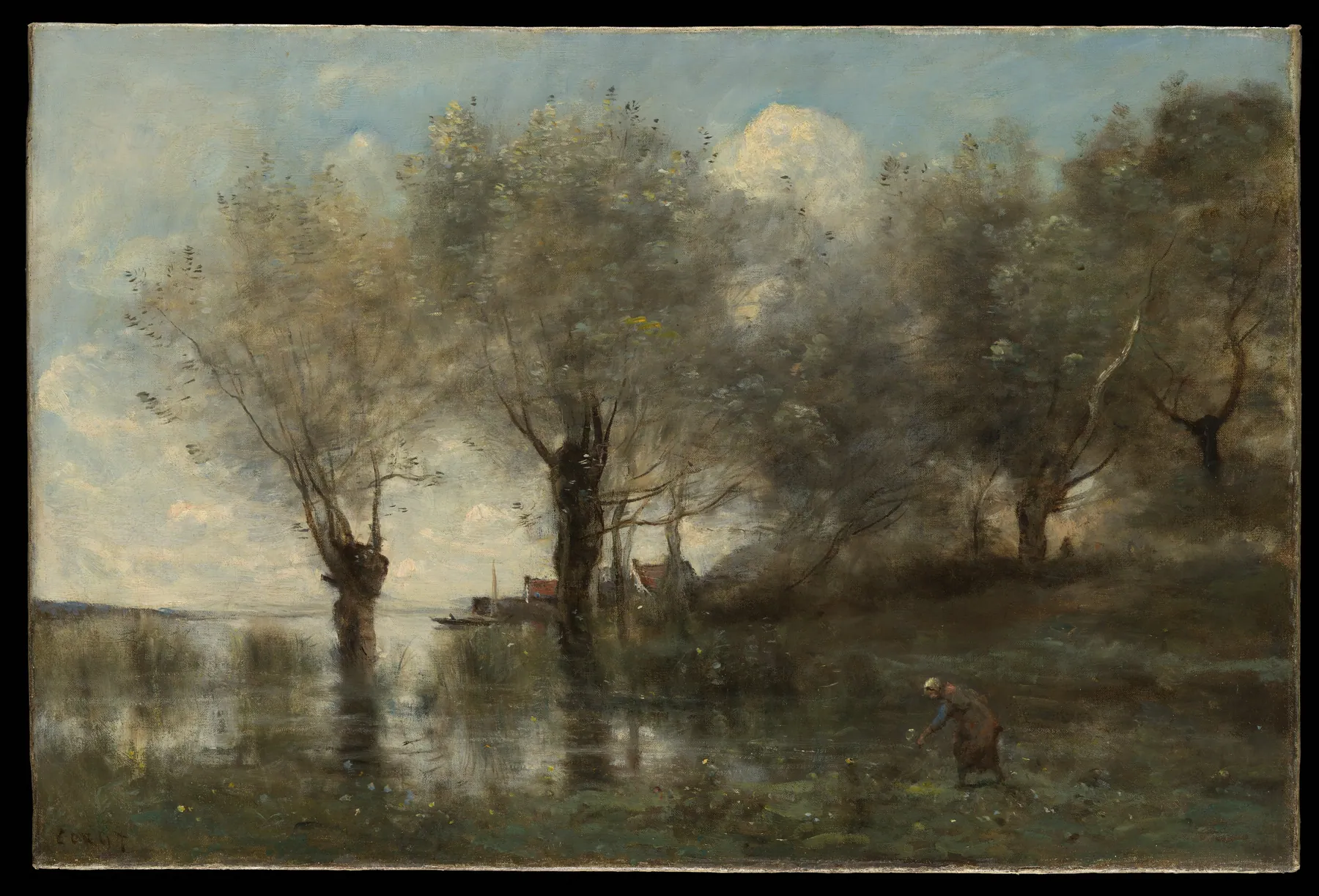 Un estanque en Picardía, de Camille Corot