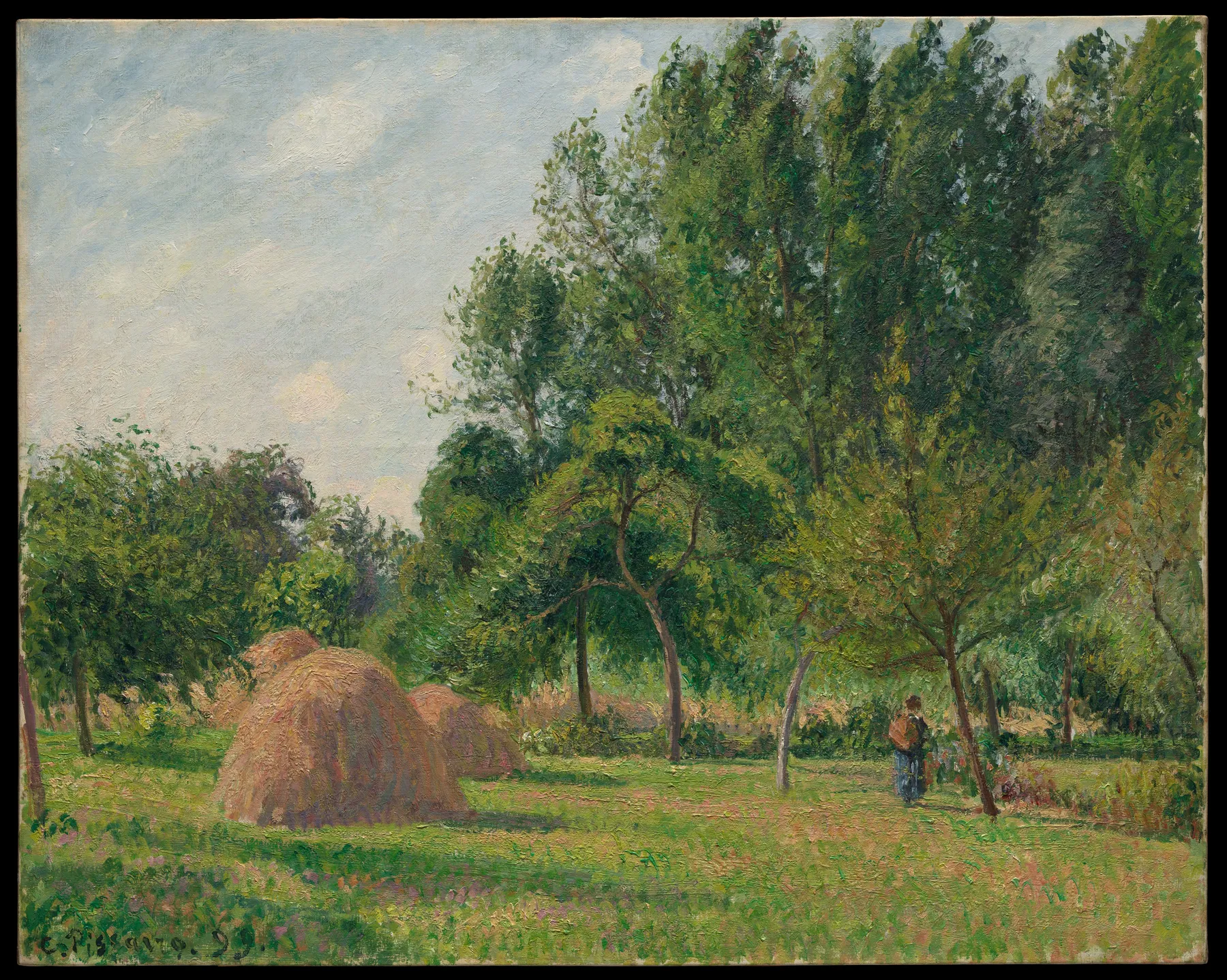 Almiares, mañana, Eragny, de Camille Pissarro