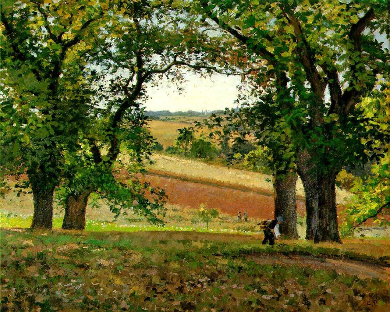 Castaños en Osny, de Camille Pissarro