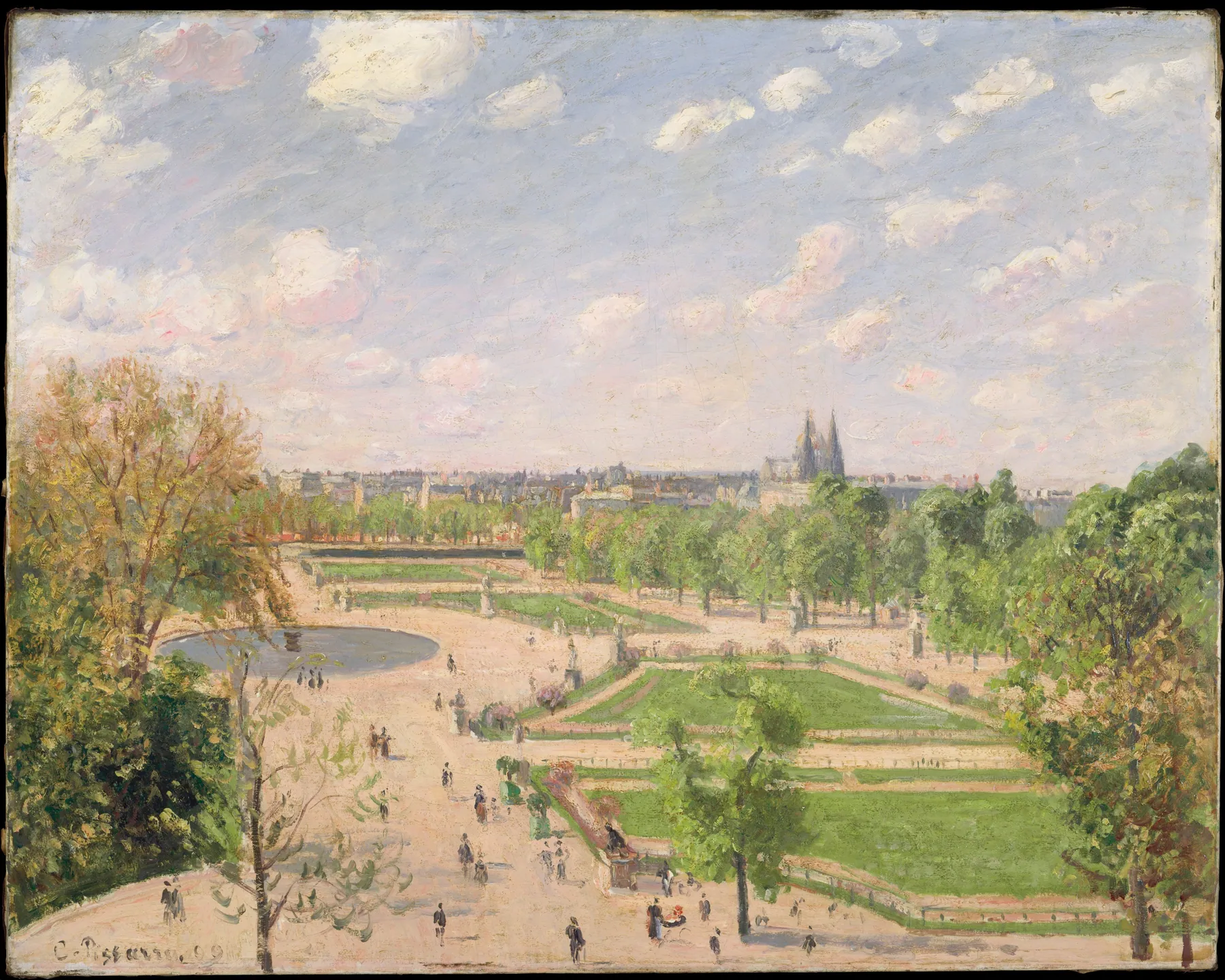 El jardín de las Tullerías en una mañana de primavera, de Camille Pissarro